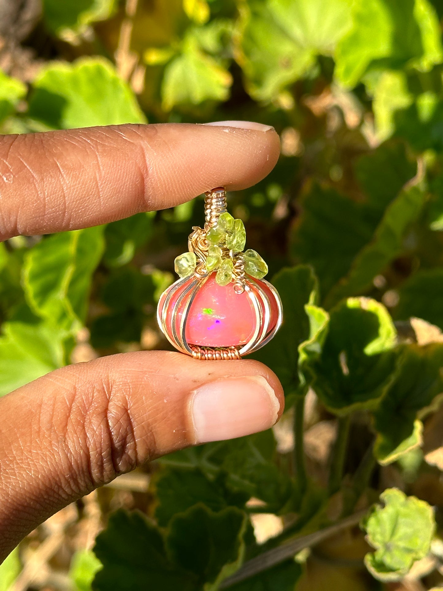 Pink Pumpkin necklace