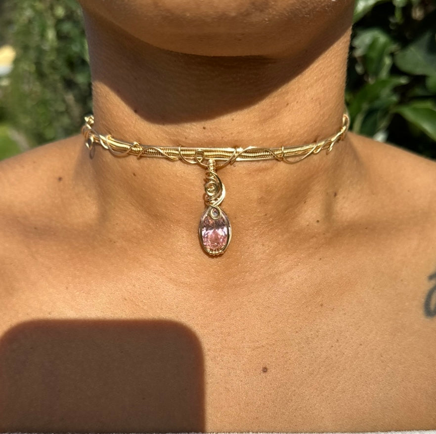 Pink Zircon Choker