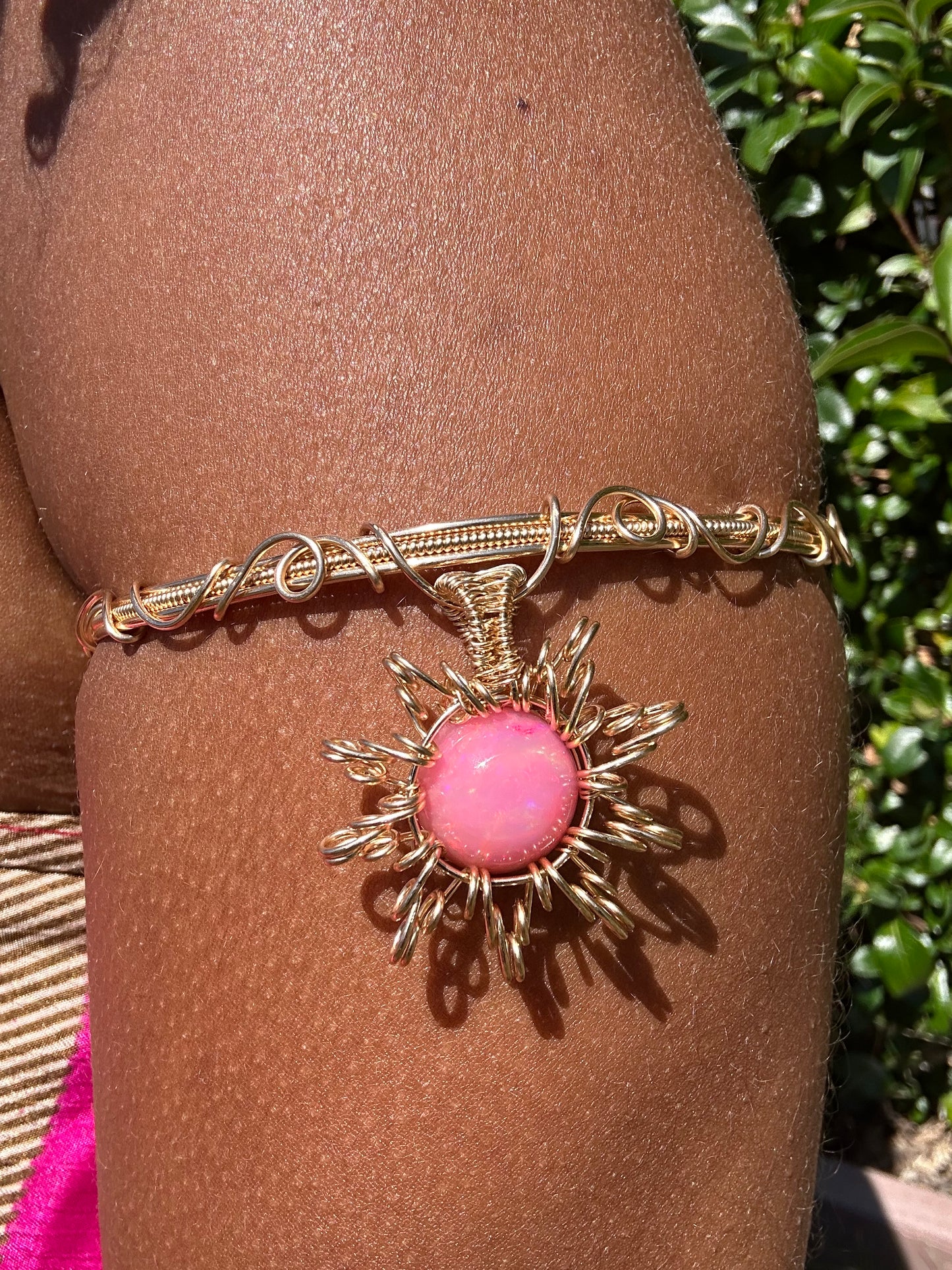 Pink Sunset opal choker
