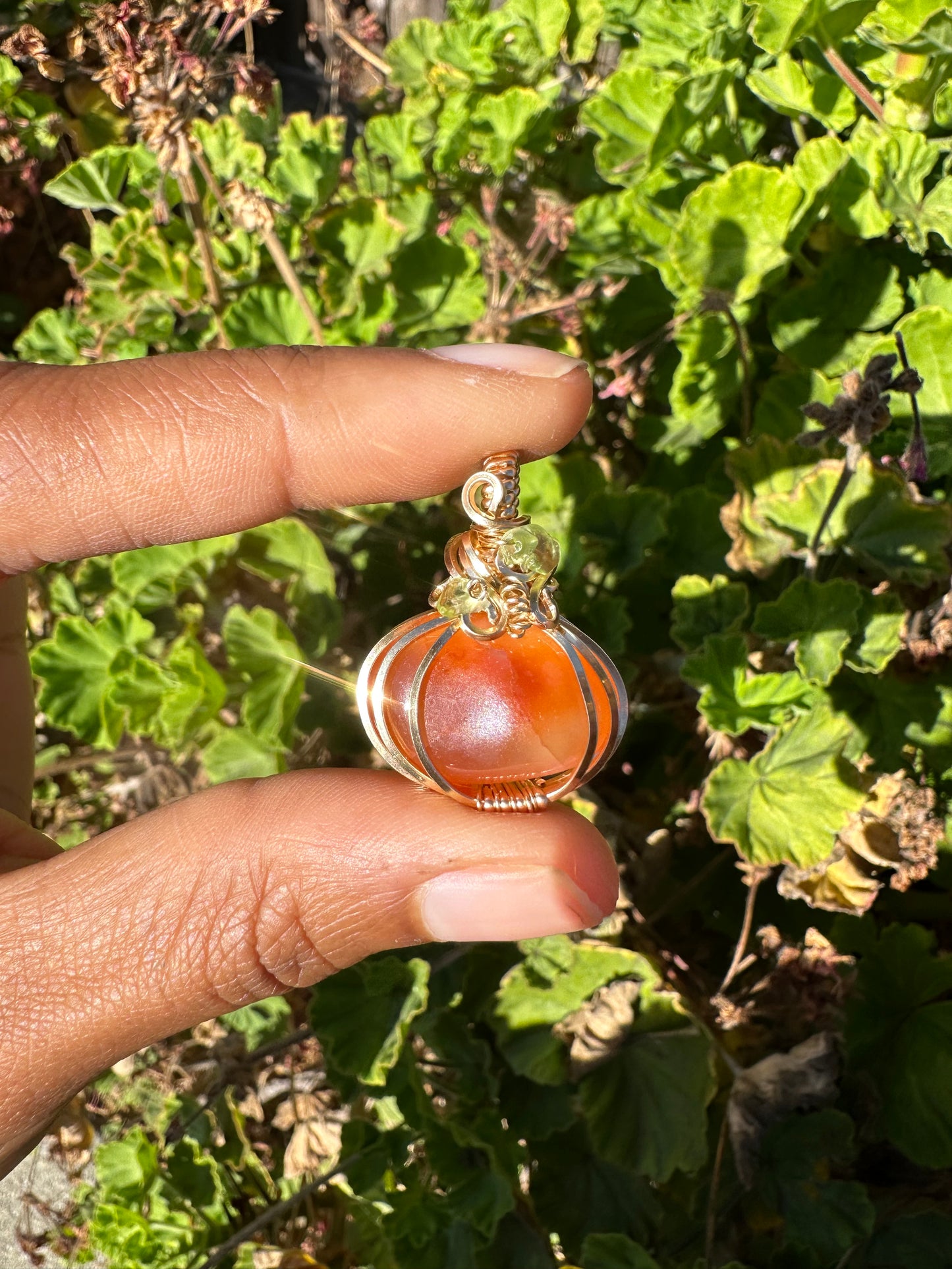 Carnelian Pumpkin necklace