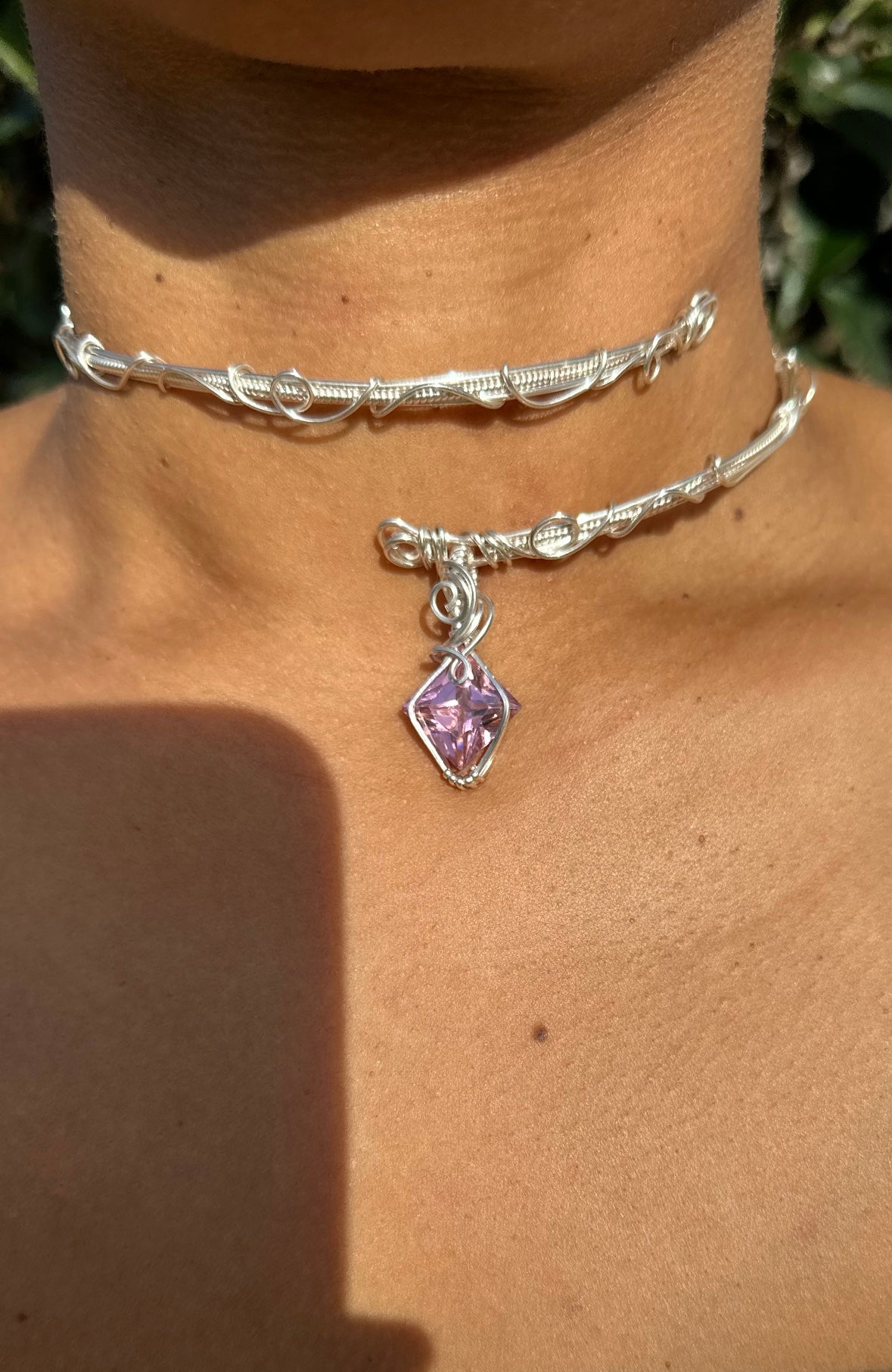 Pink Zircon Choker