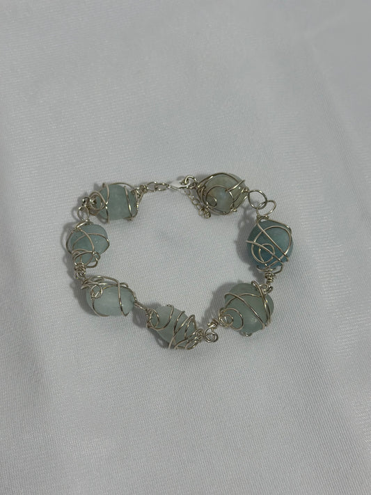 Aquamarine Charm Bracelet