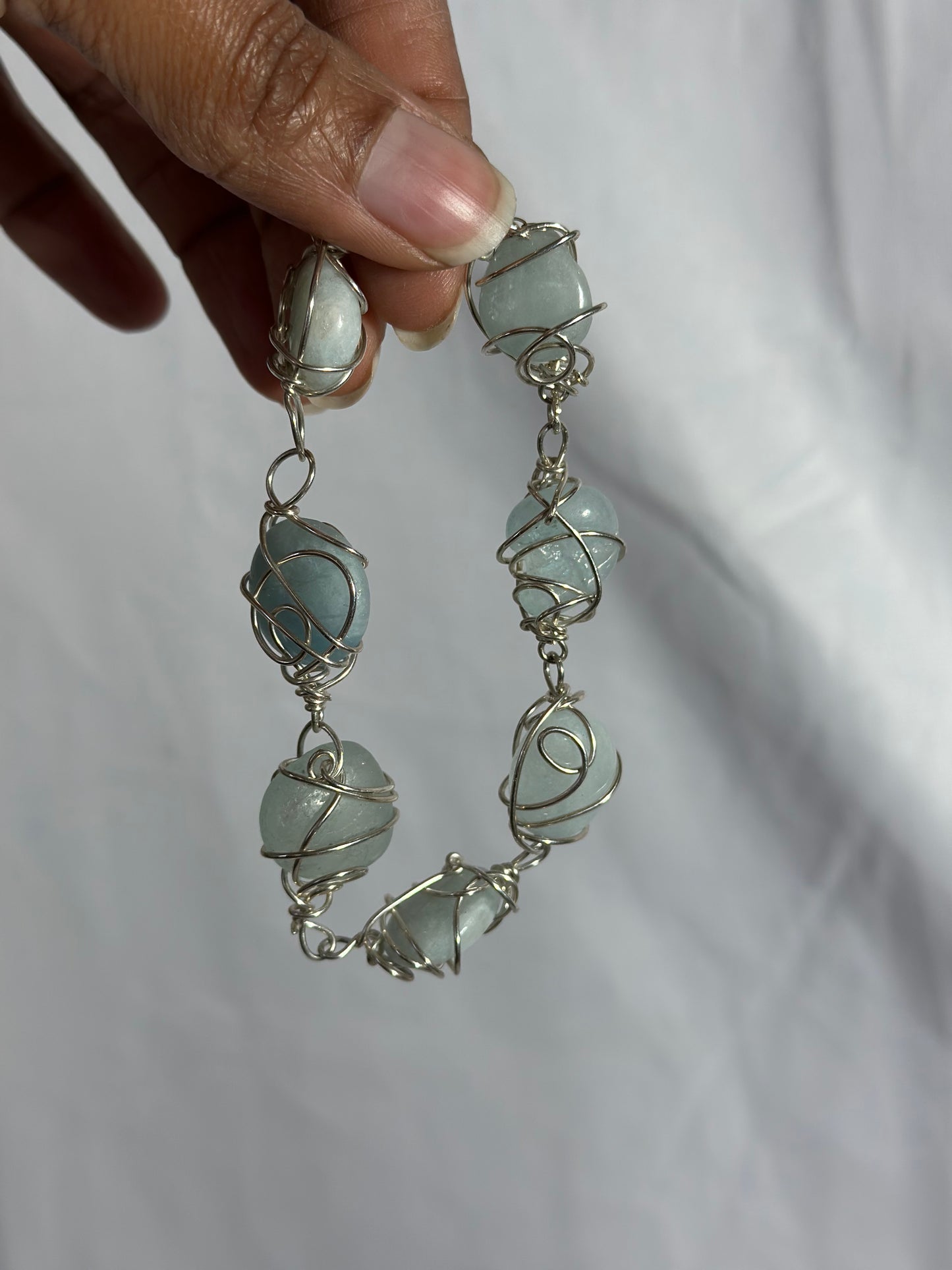 Aquamarine Charm Bracelet