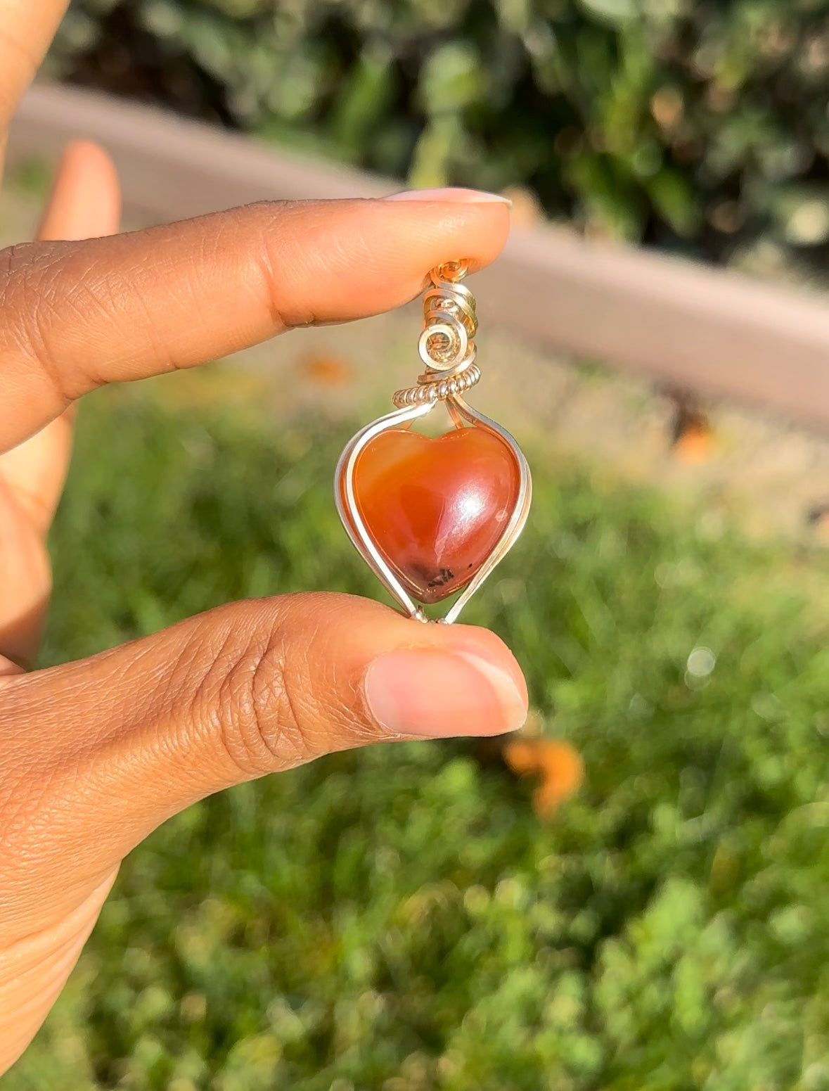 Carnelian Heart Necklace