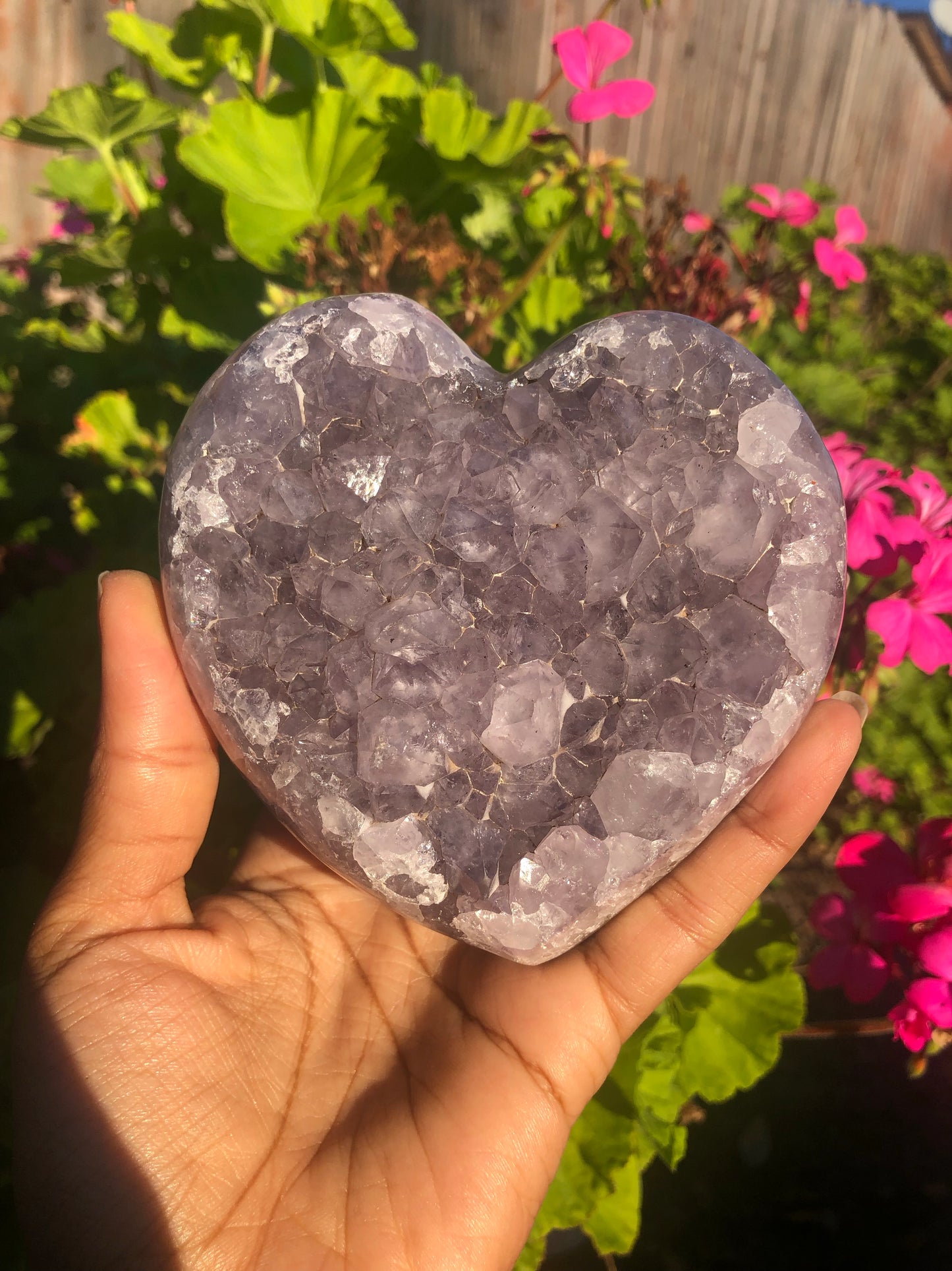 Amethyst Druzy Heart