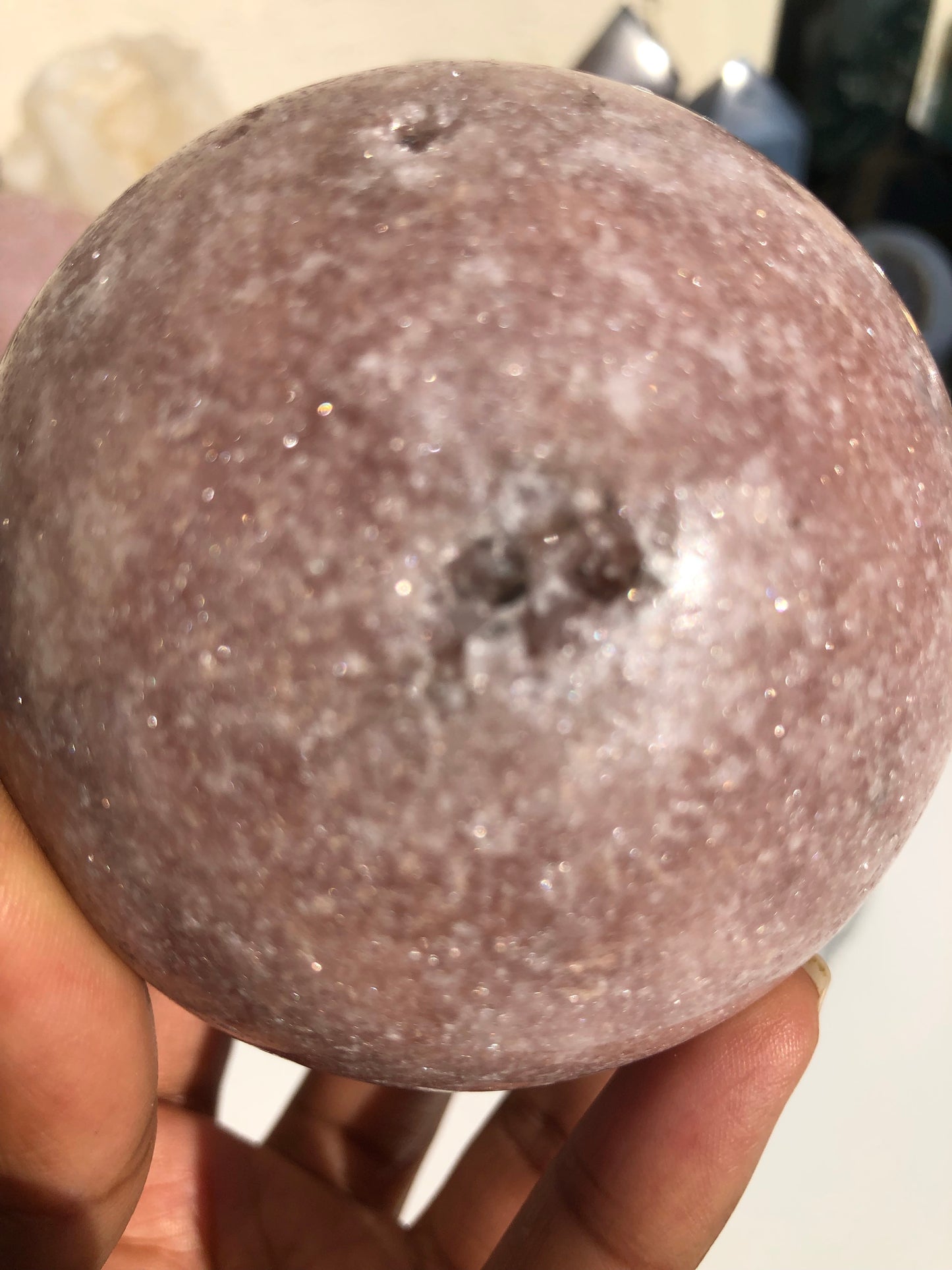 Pink Amethyst Druzy Sphere