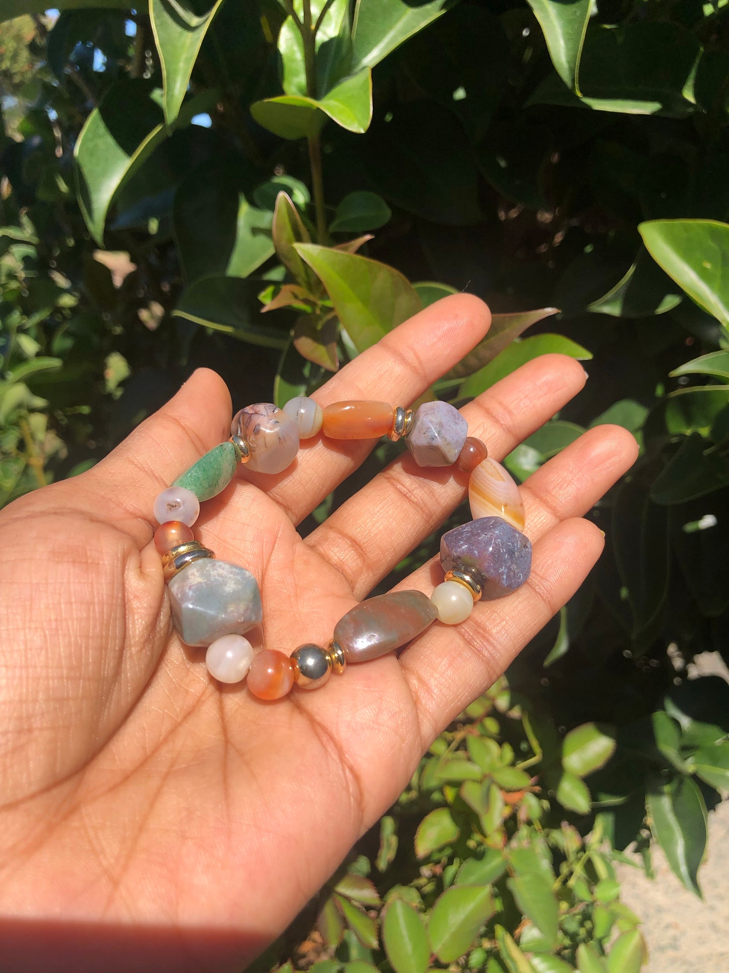 Carnelian , Jasper Mixed Bead Bracelets
