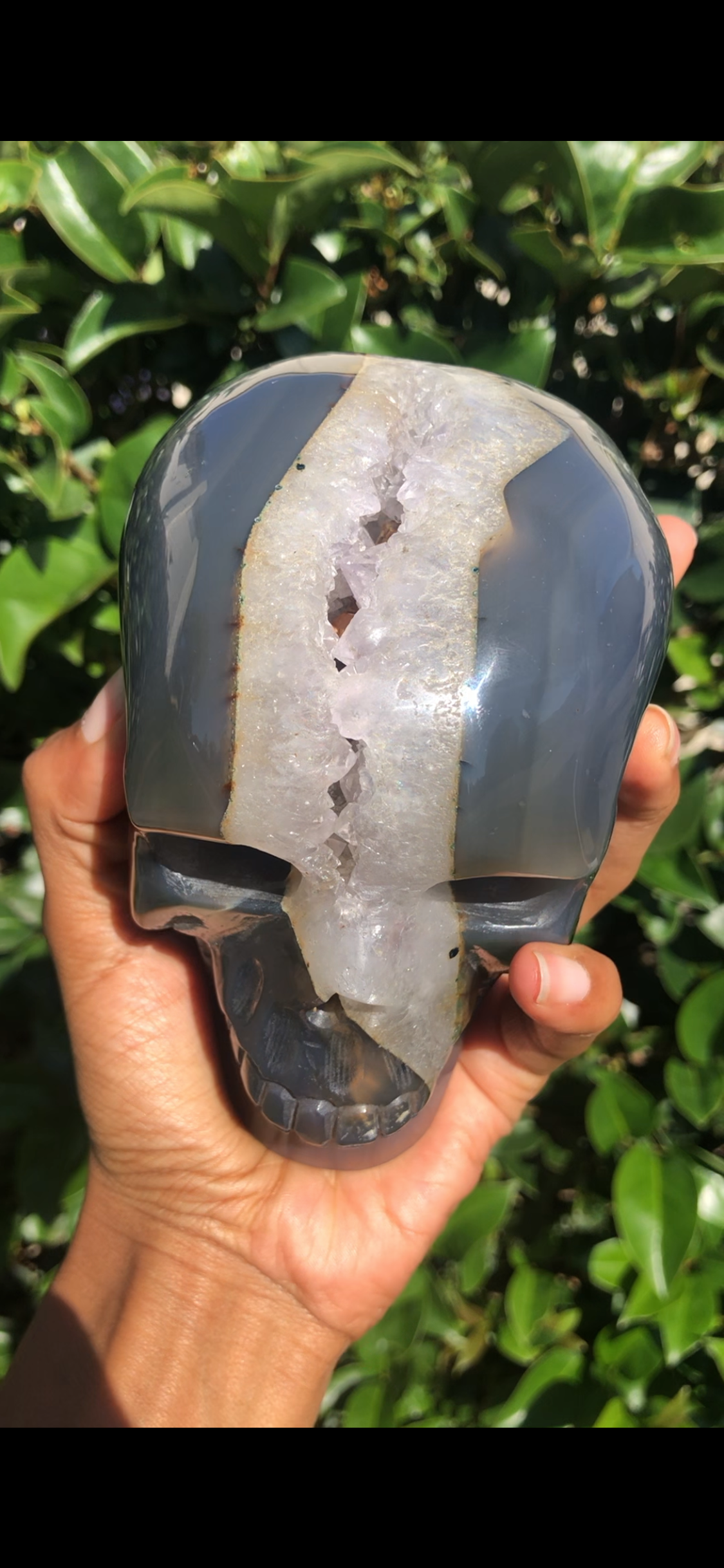 Agate x Amethyst Druzy Skull