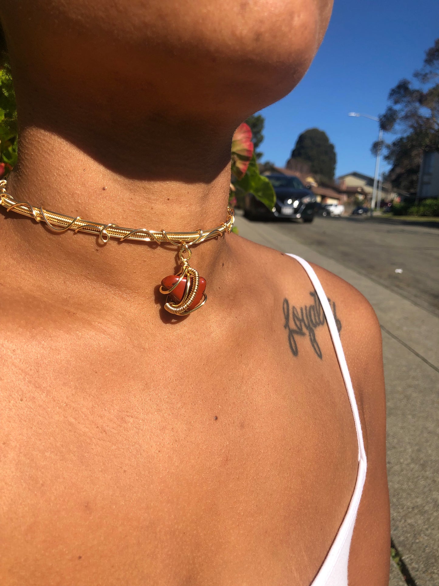 Jasper Heart Choker