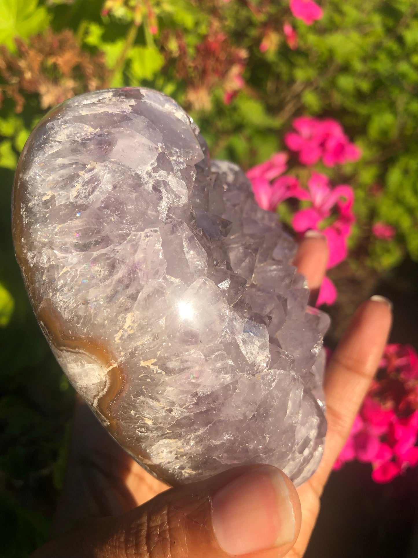 Amethyst Druzy Heart