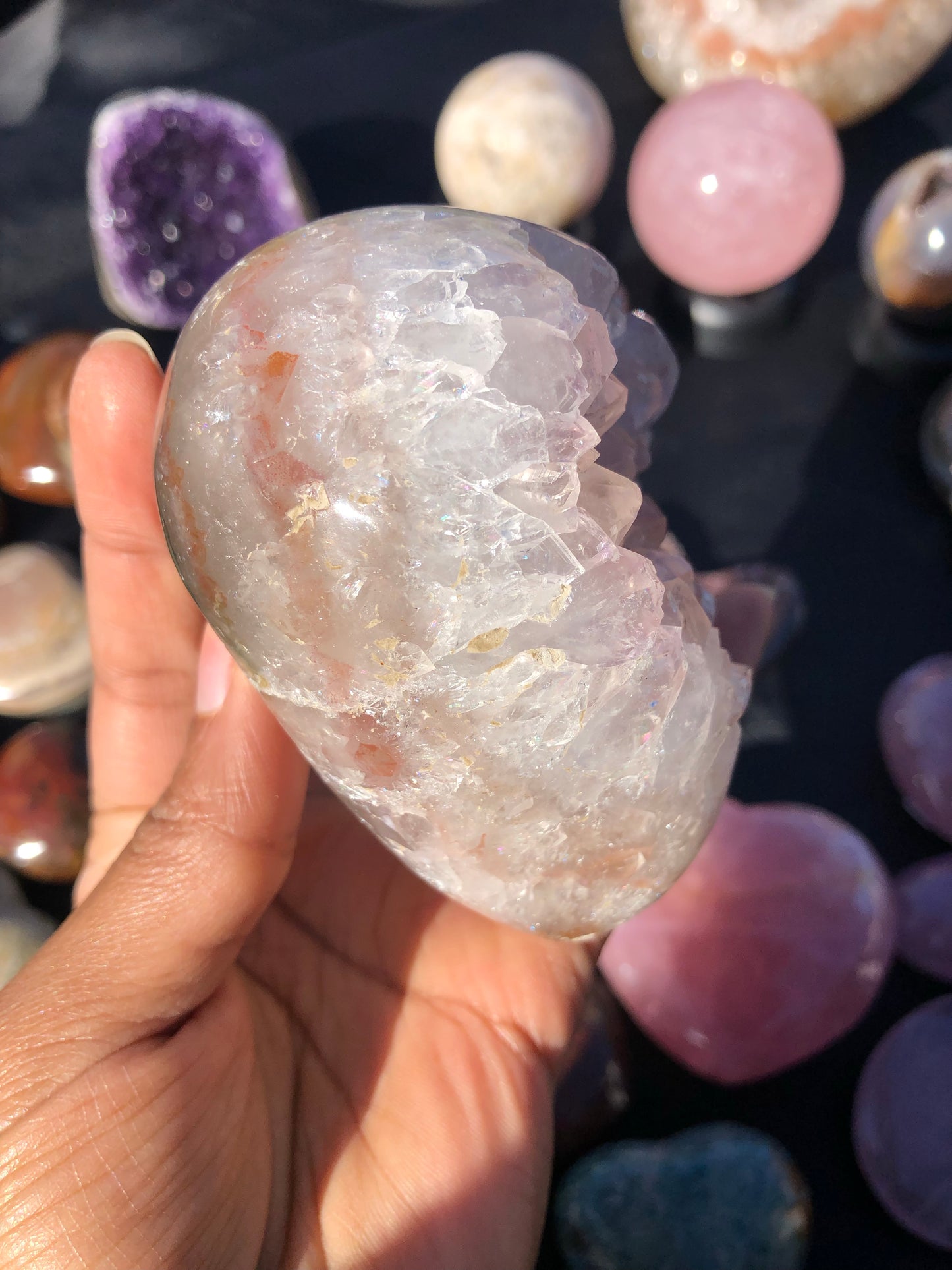 Icy Lavender Druzy Heart