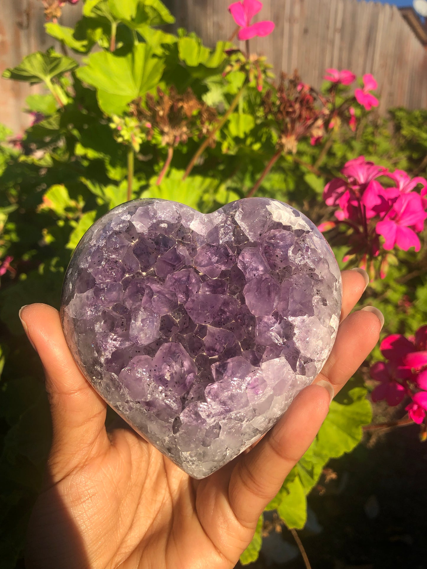 Amethyst Druzy Heart