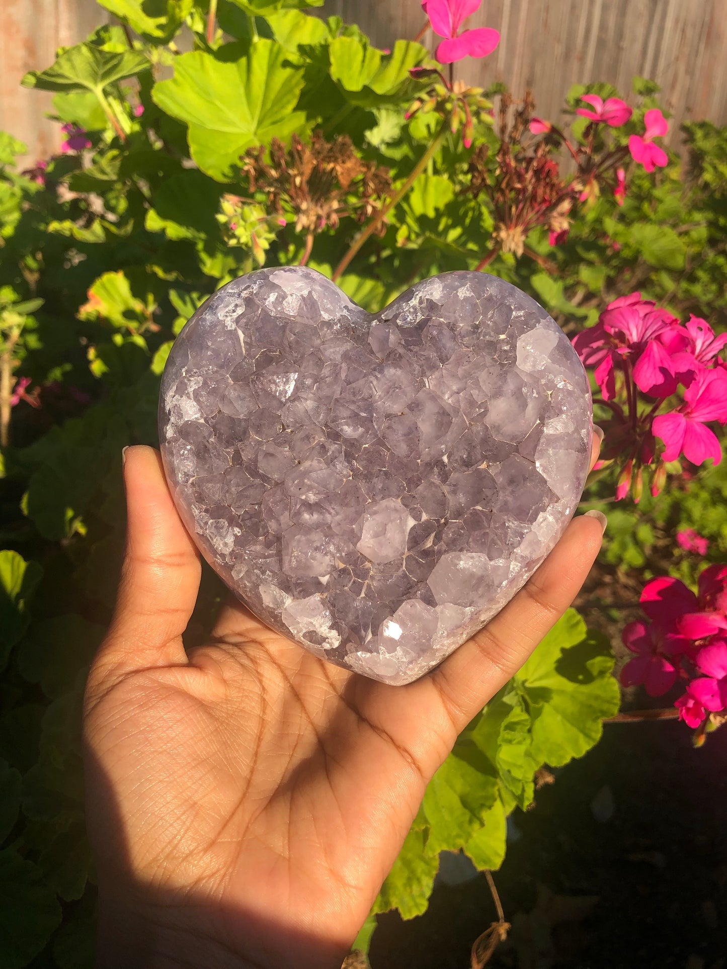 Amethyst Druzy Heart