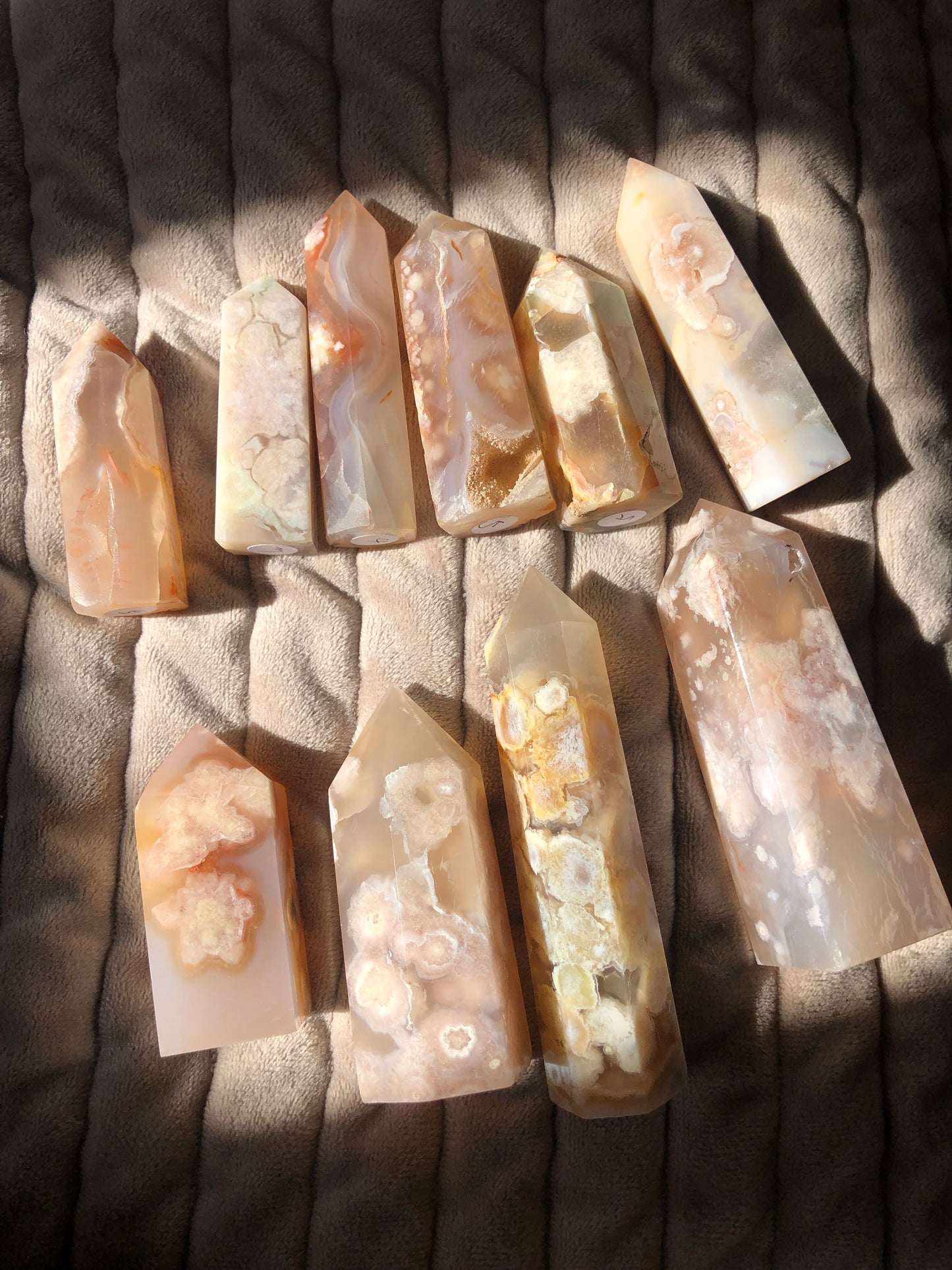 Flower agate towers
