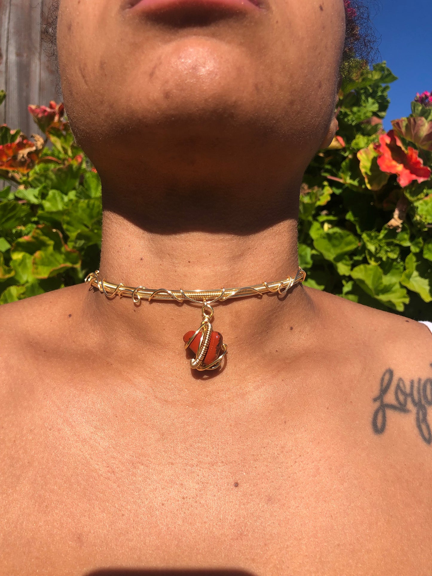 Jasper Heart Choker