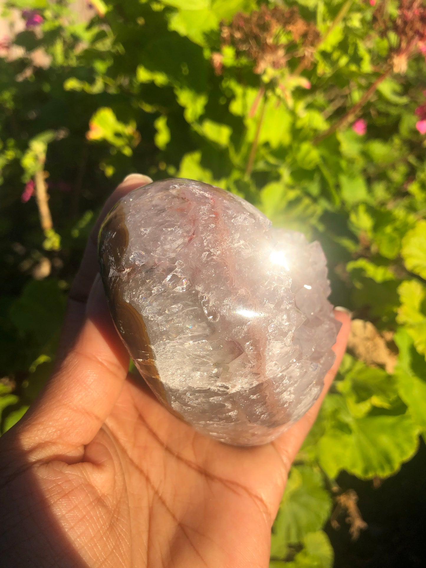 Pink Amethyst Druzy Heart