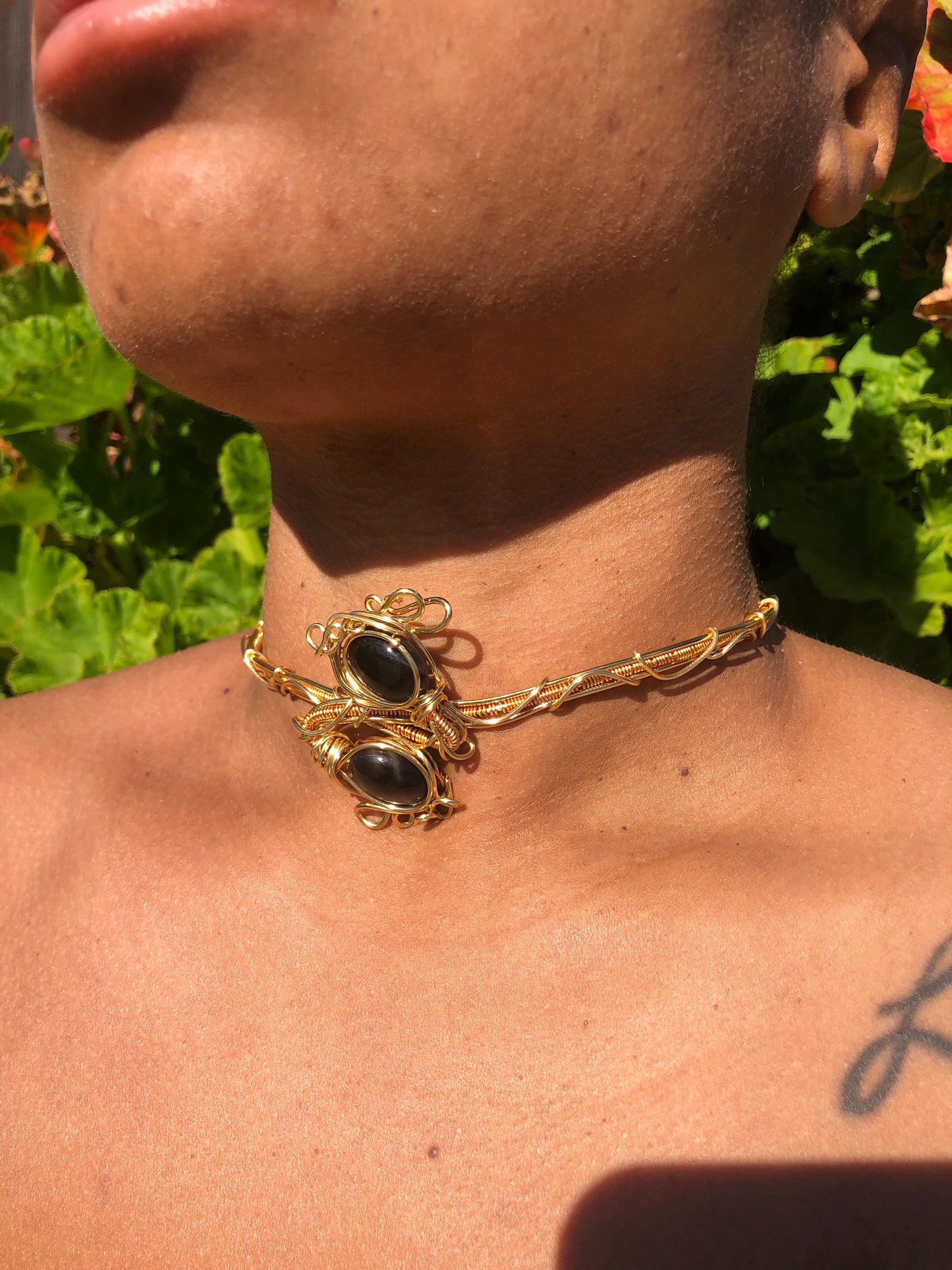 Black Moonstone Choker