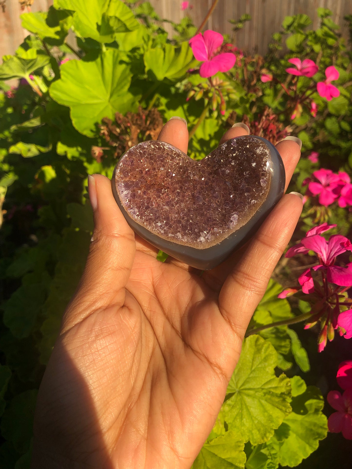 Burgundy Druzy Heart