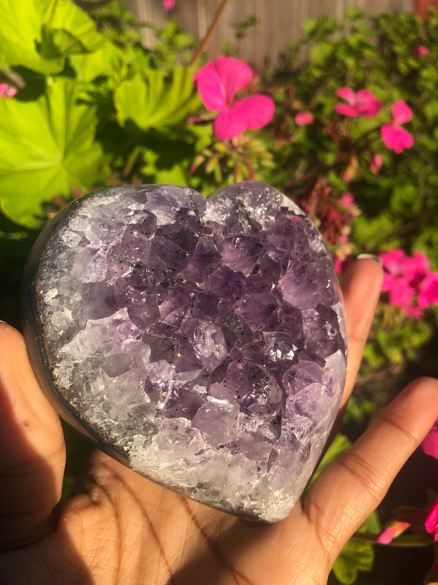 Amethyst Druzy Heart