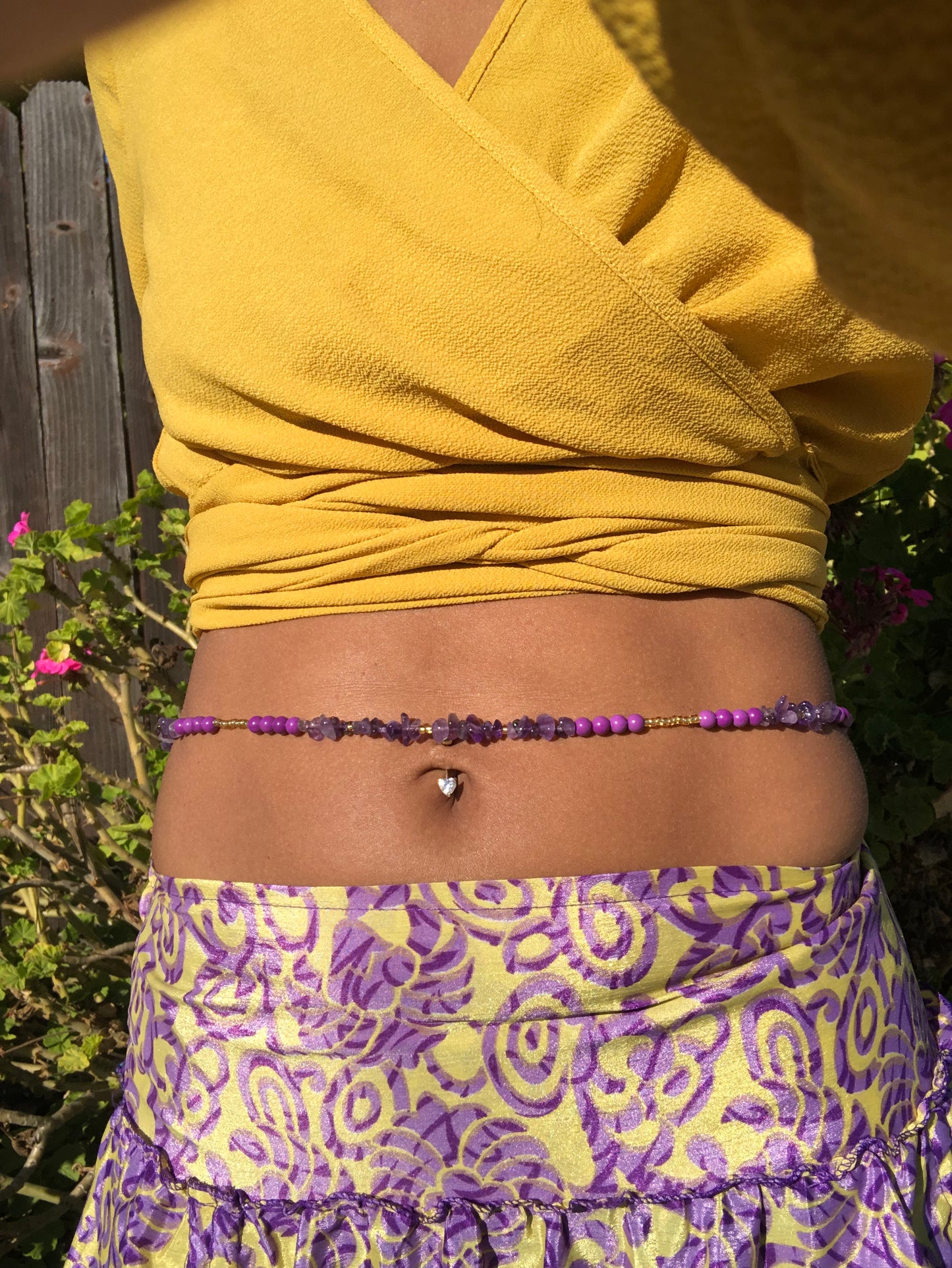 Amethyst Goddess waist beads