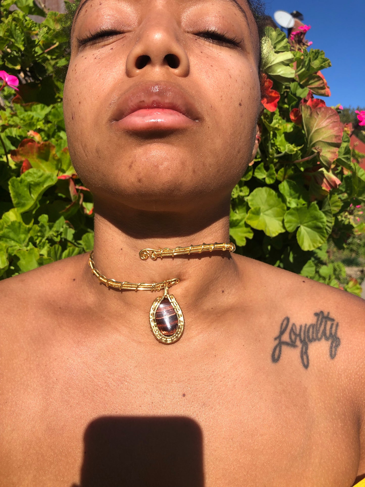Red Tigers Eye Choker