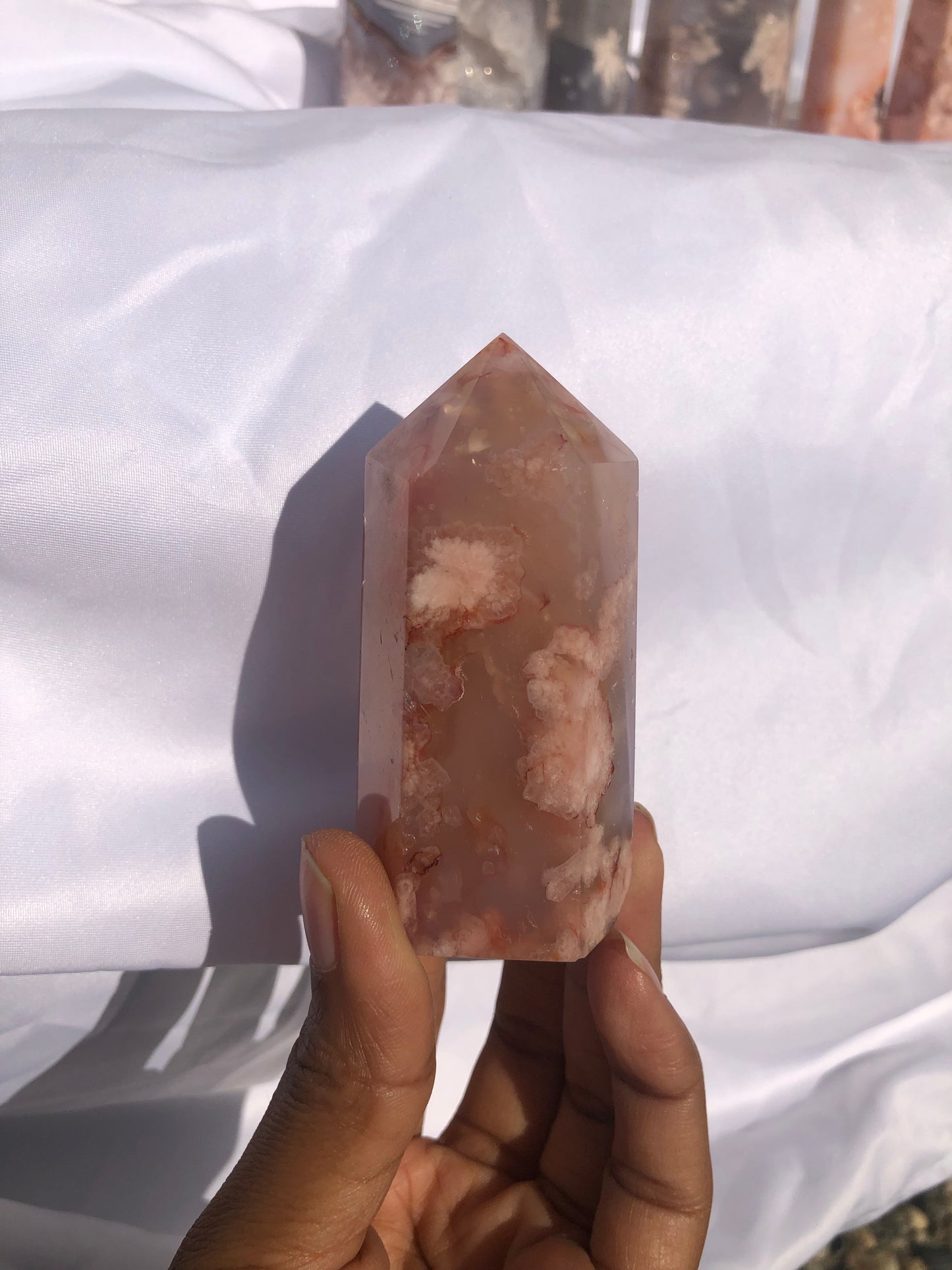 Flower Agate x Carnelian Tower