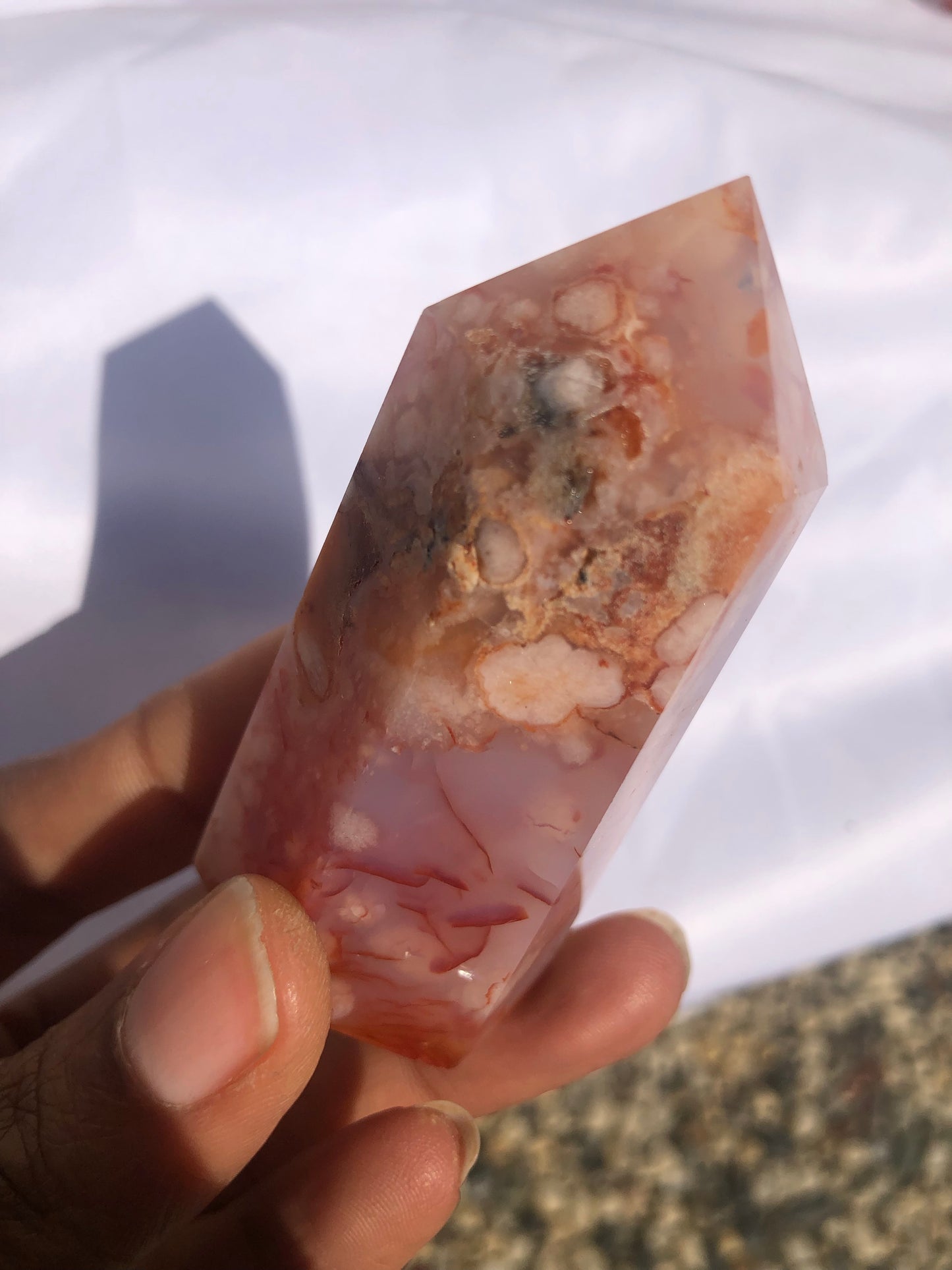 Flower Agate x Carnelian Tower