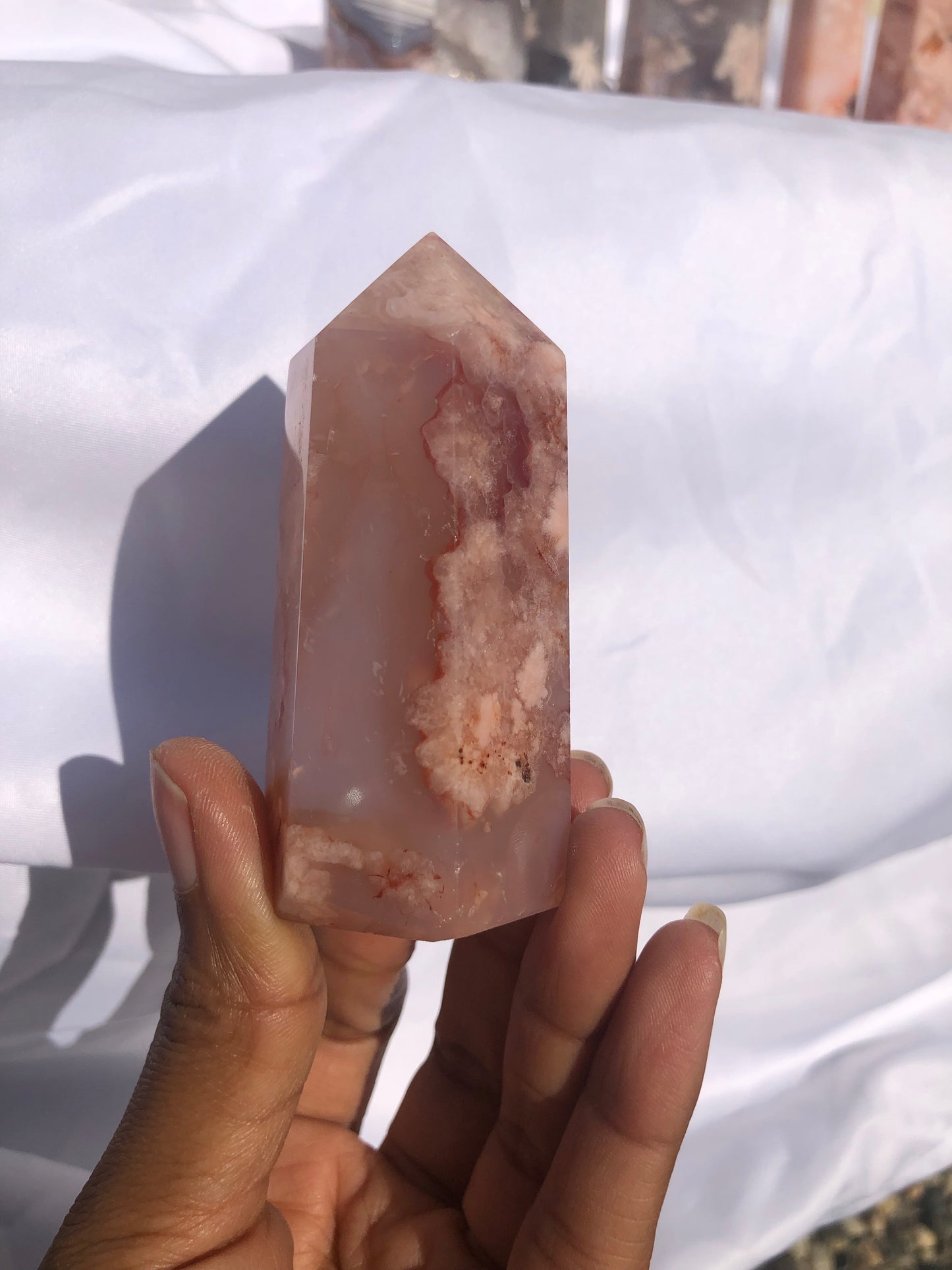 Flower Agate x Carnelian Tower