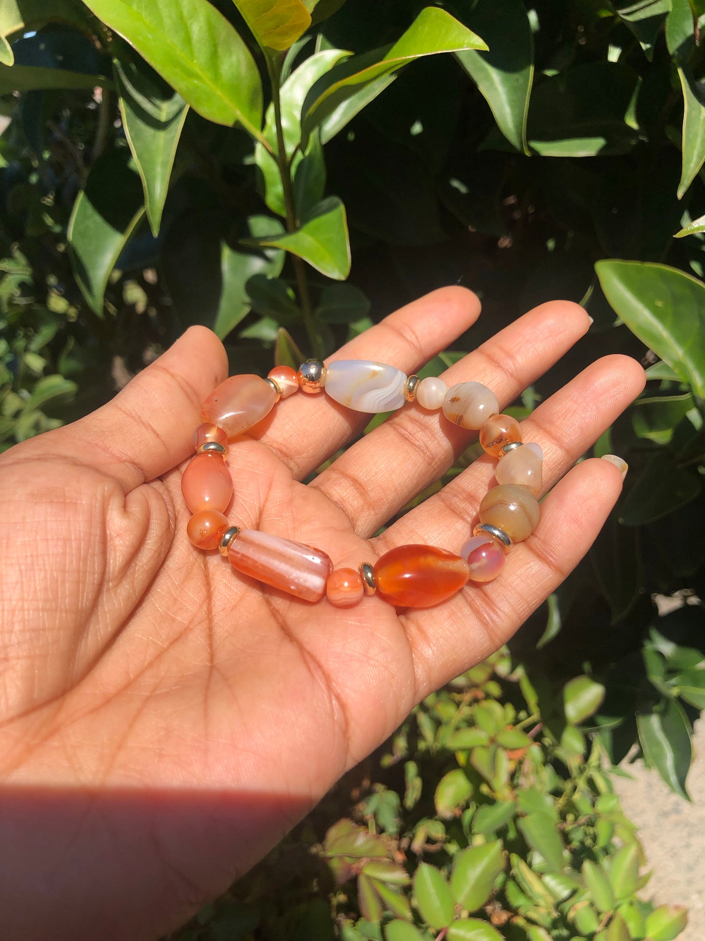 Carnelian , Jasper Mixed Bead Bracelets