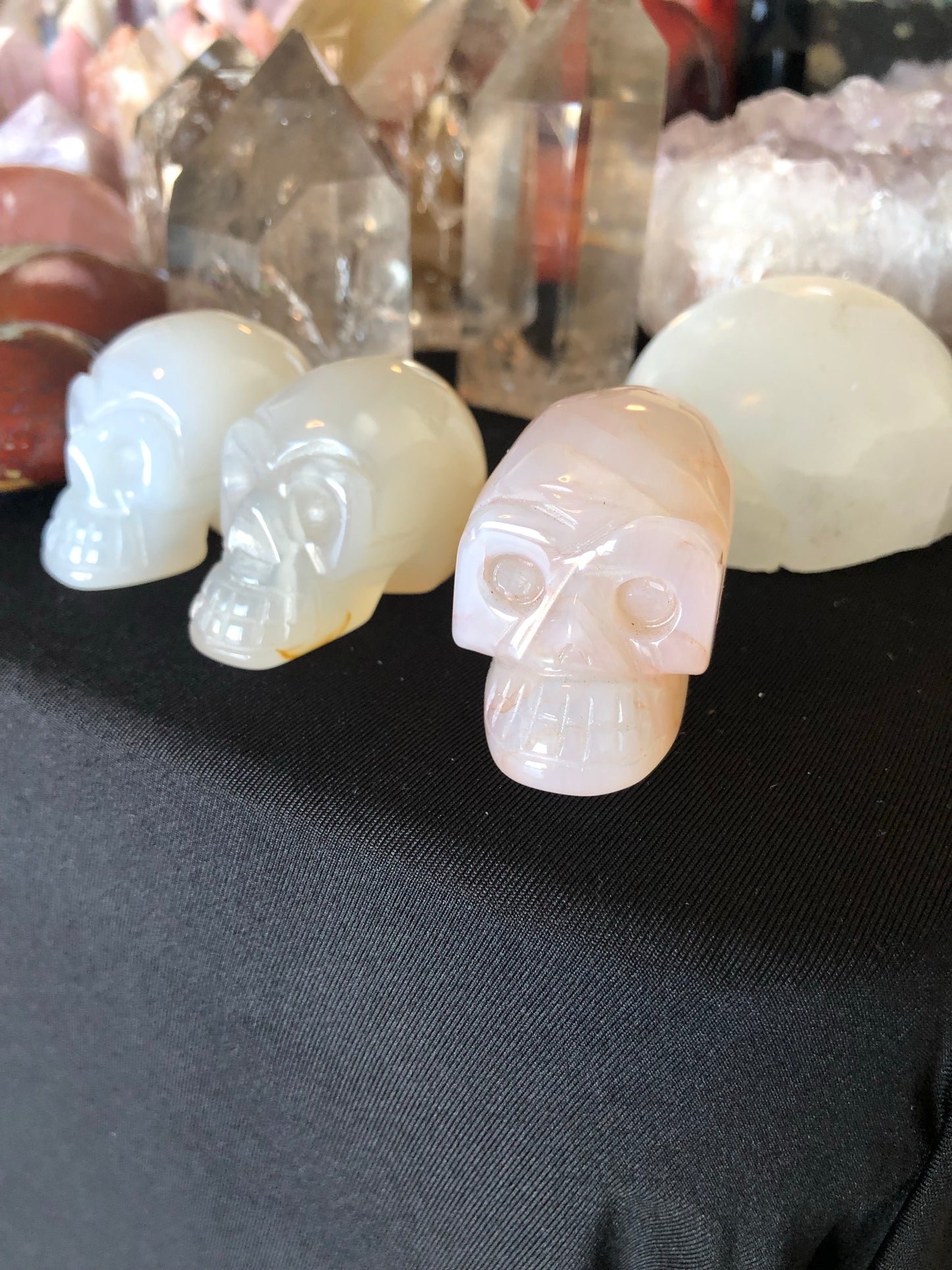 Flower Agate Skull