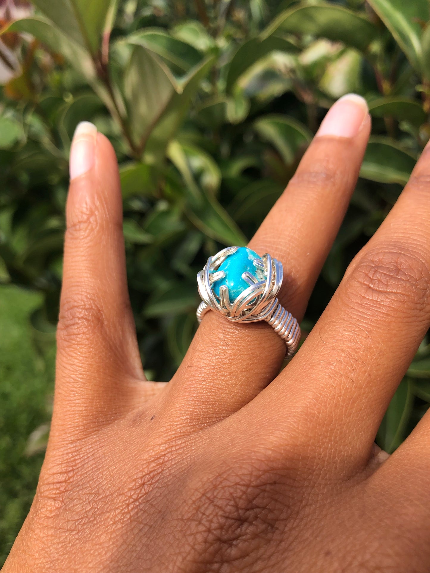 Turquoise Lotus Ring