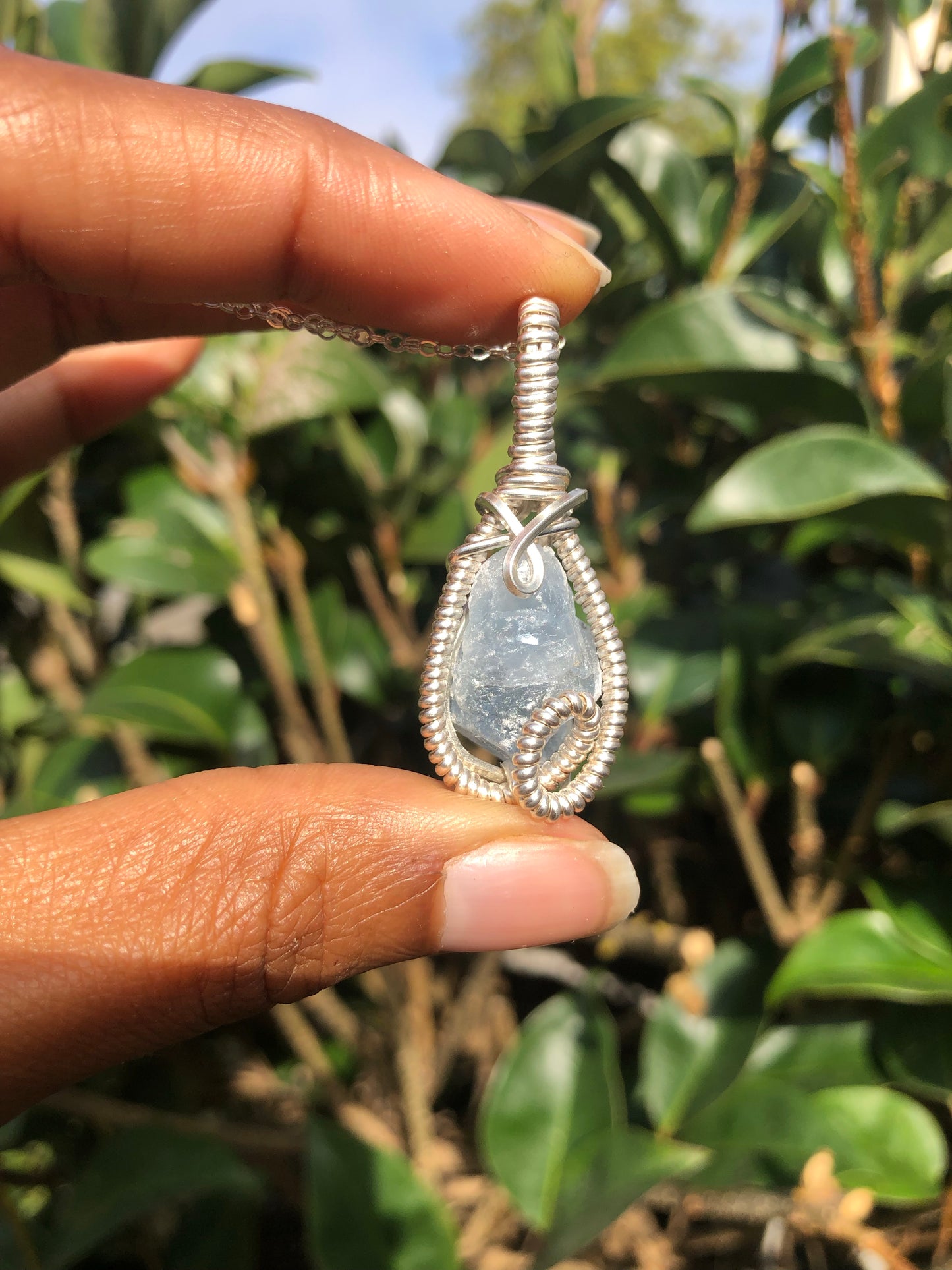 Celestite necklace