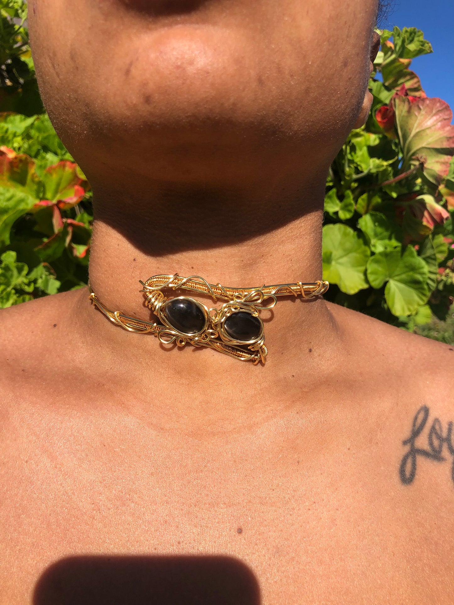 Black Moonstone Choker