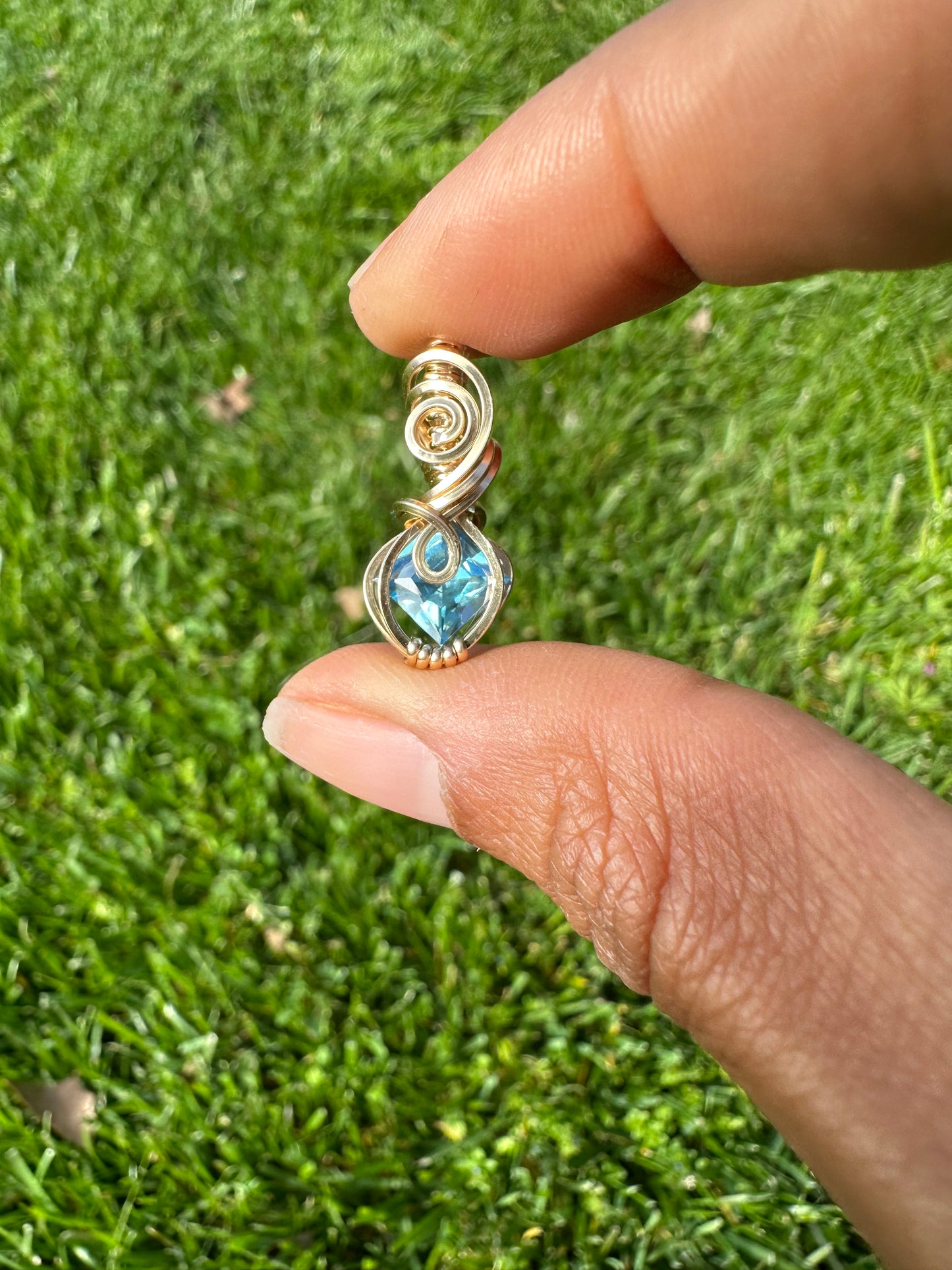 Blue Zircon necklace