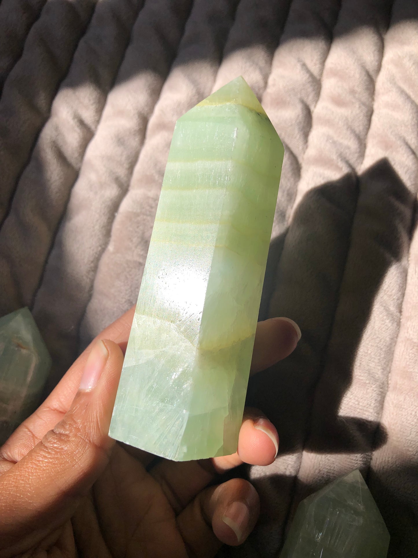 Pistachio Calcite Tower