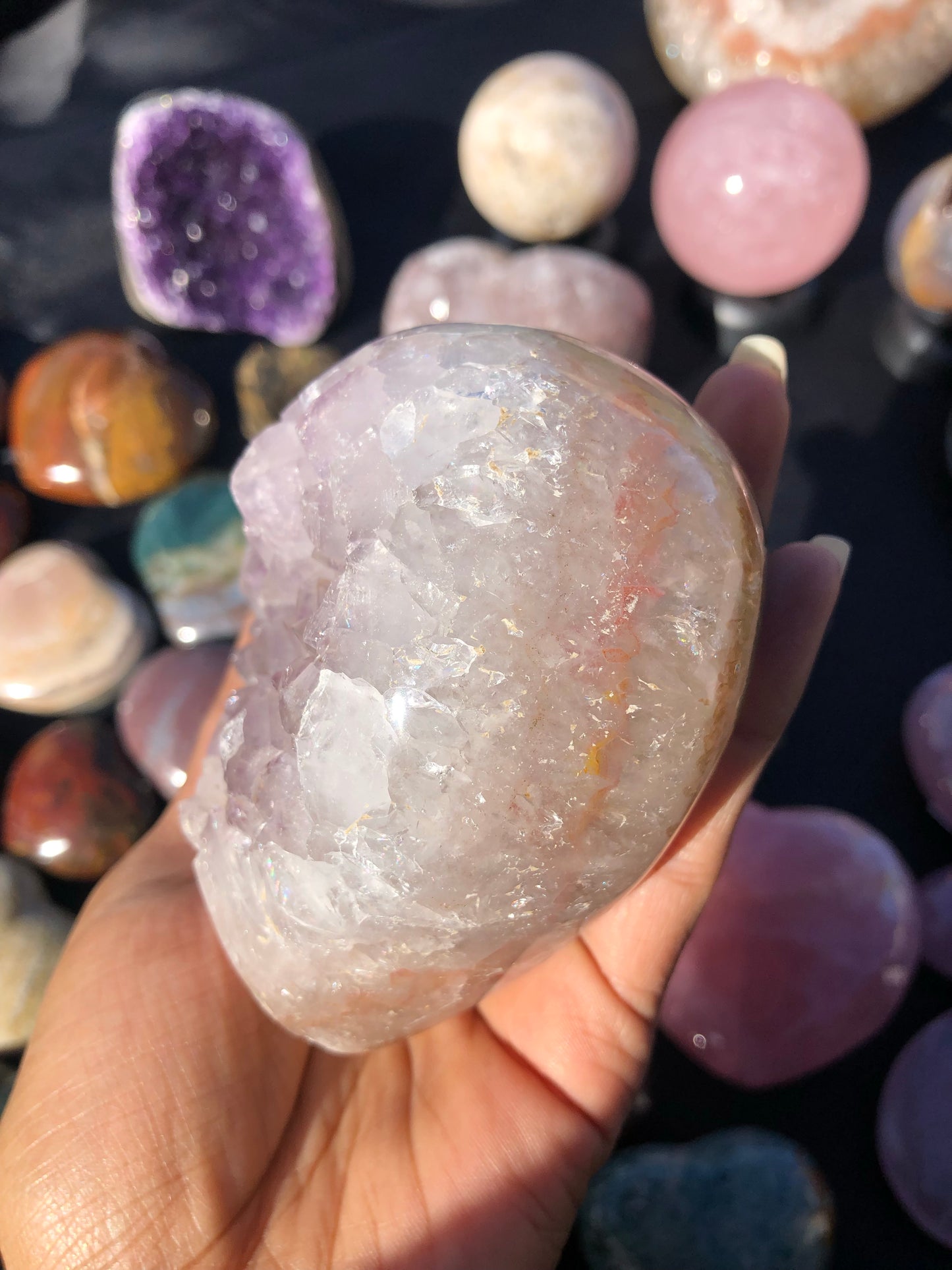 Icy Lavender Druzy Heart