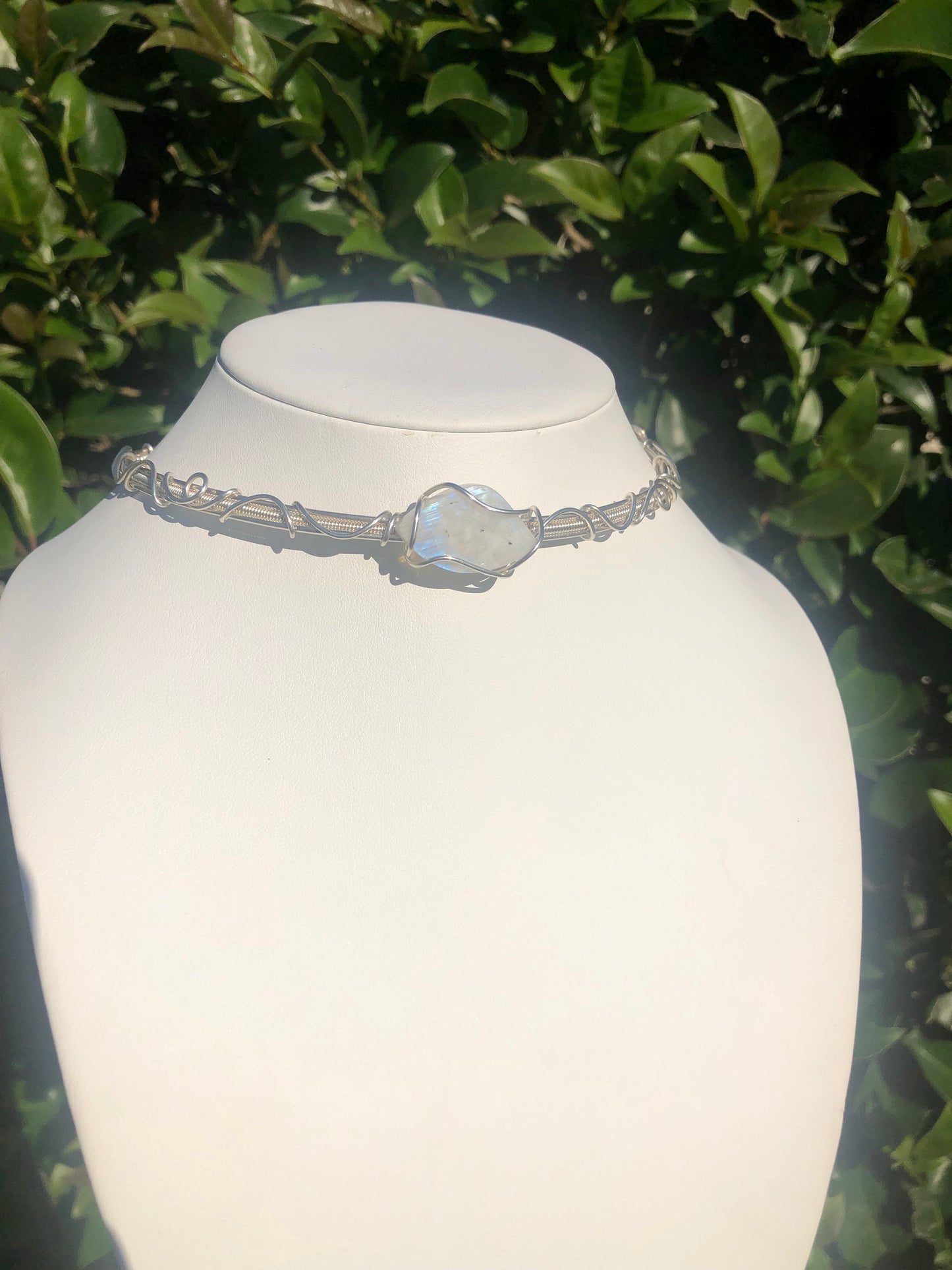 Moonstone choker