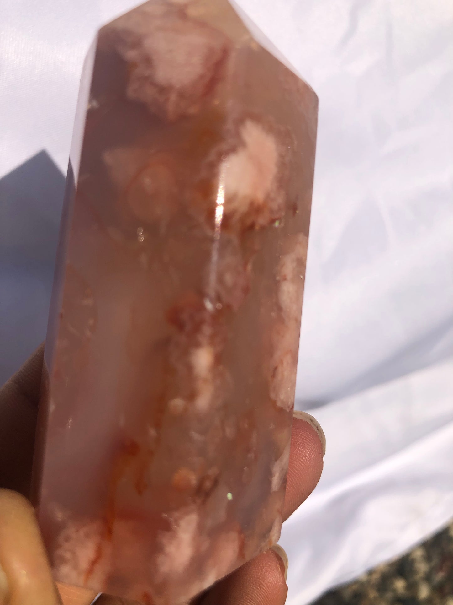 Flower Agate x Carnelian Tower