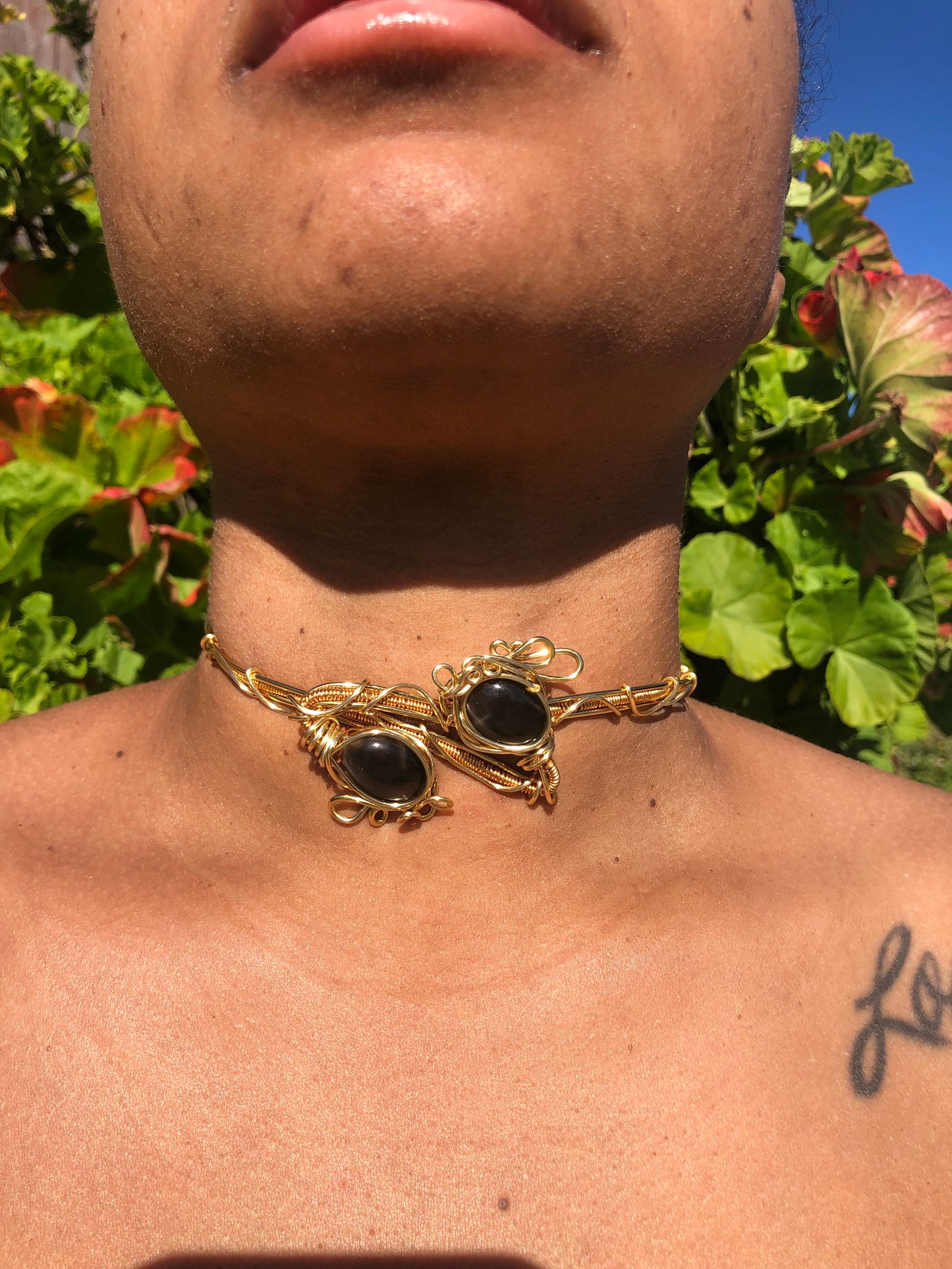 Black Moonstone Choker