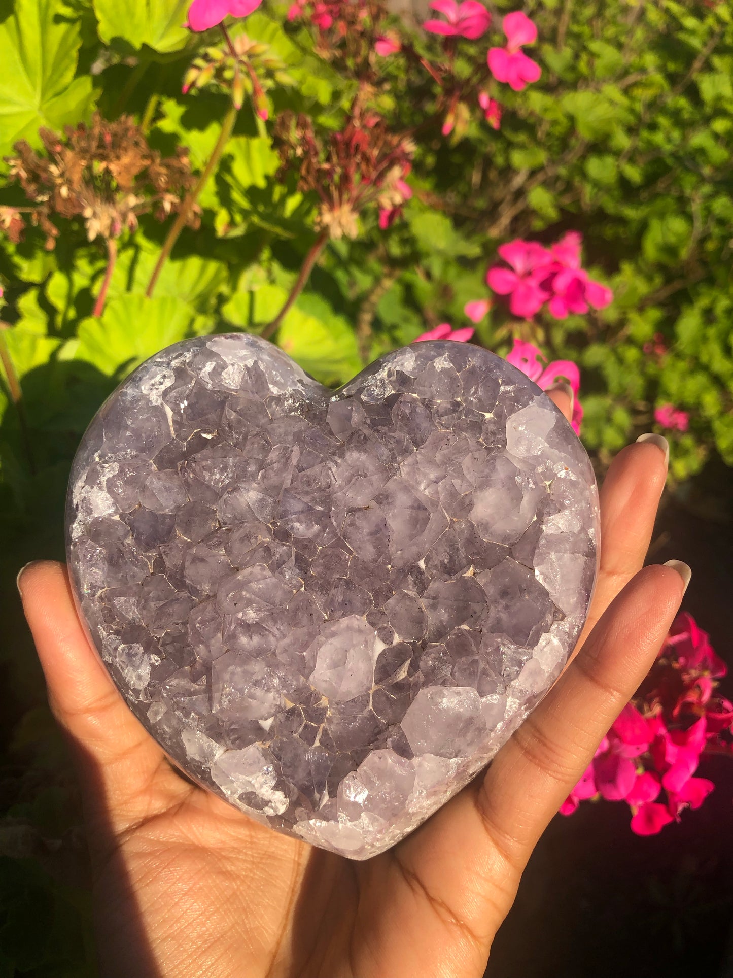 Amethyst Druzy Heart