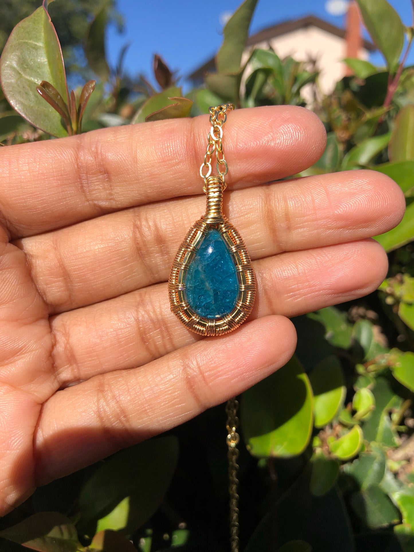 Blue Apatite Necklace