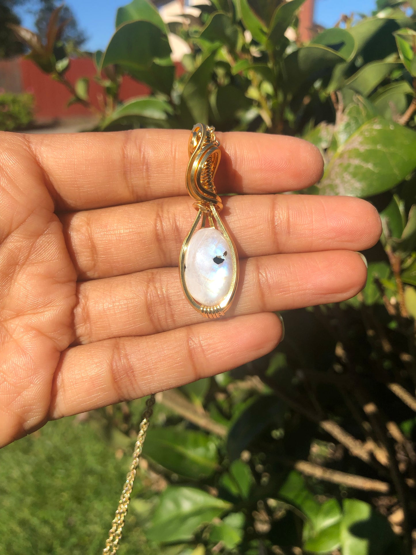 Rainbow Moonstone Necklace