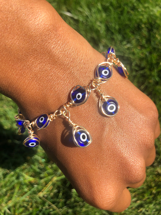 Evil eye charm bracelet