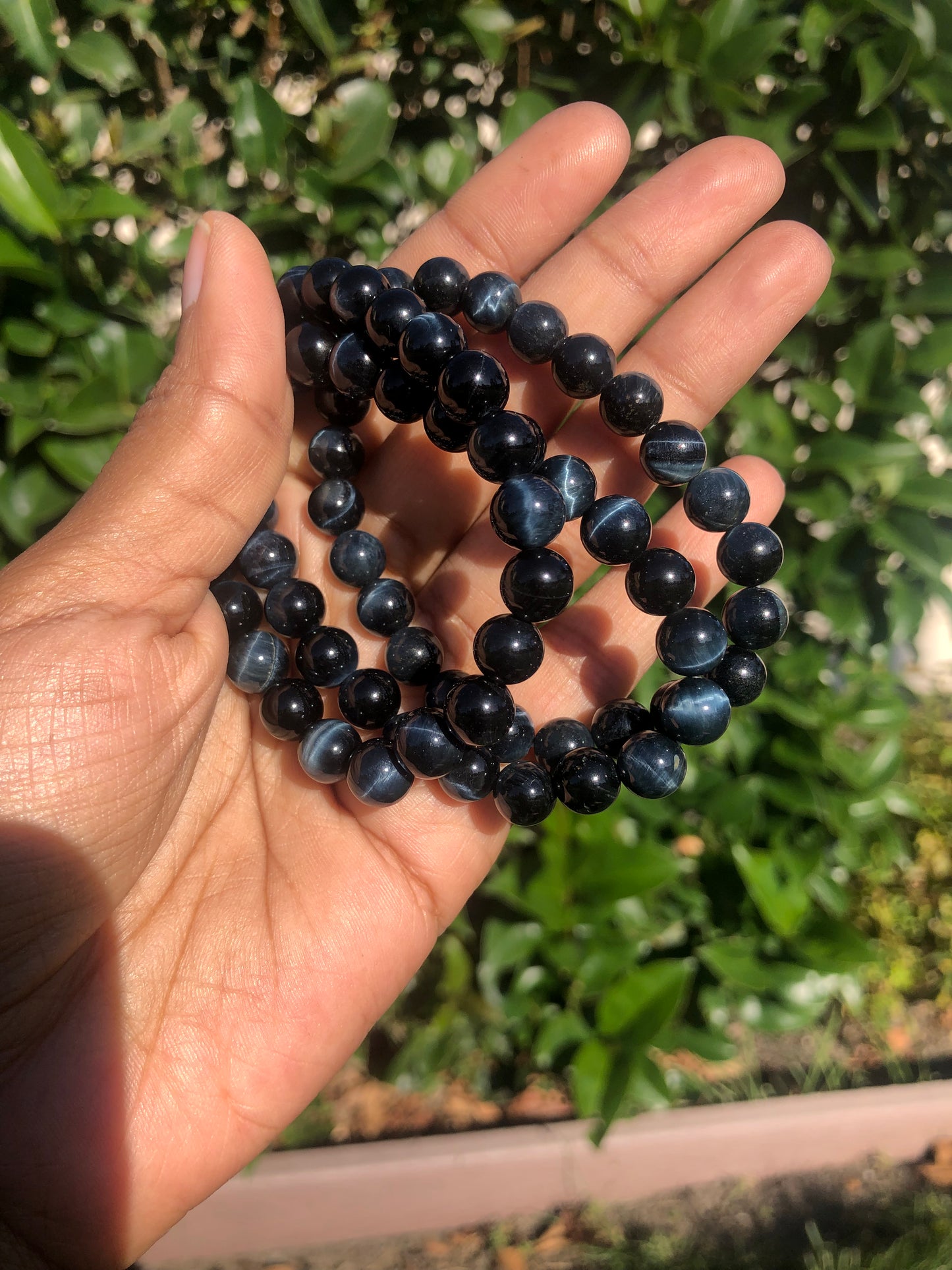 Blue Tigers eye (Hawk eye) Bracelet