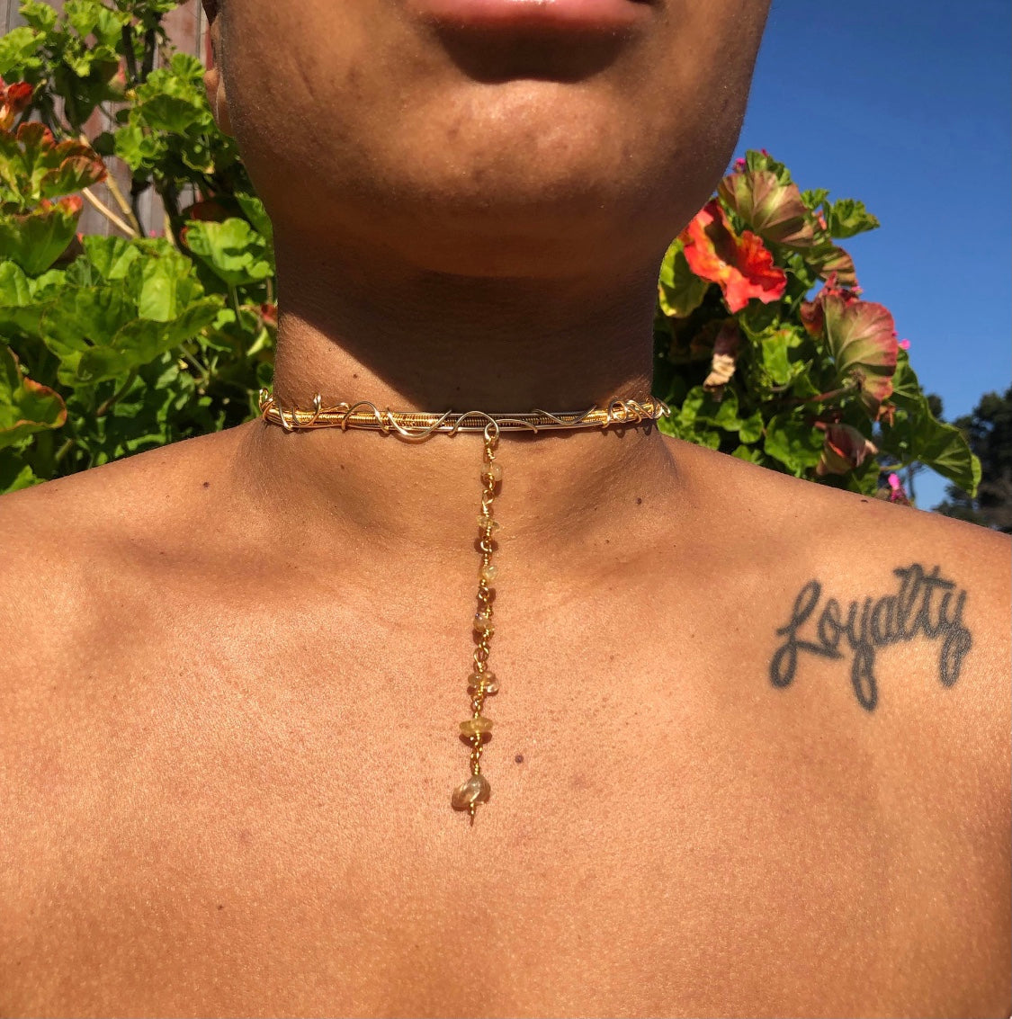 Citrine Drop Choker