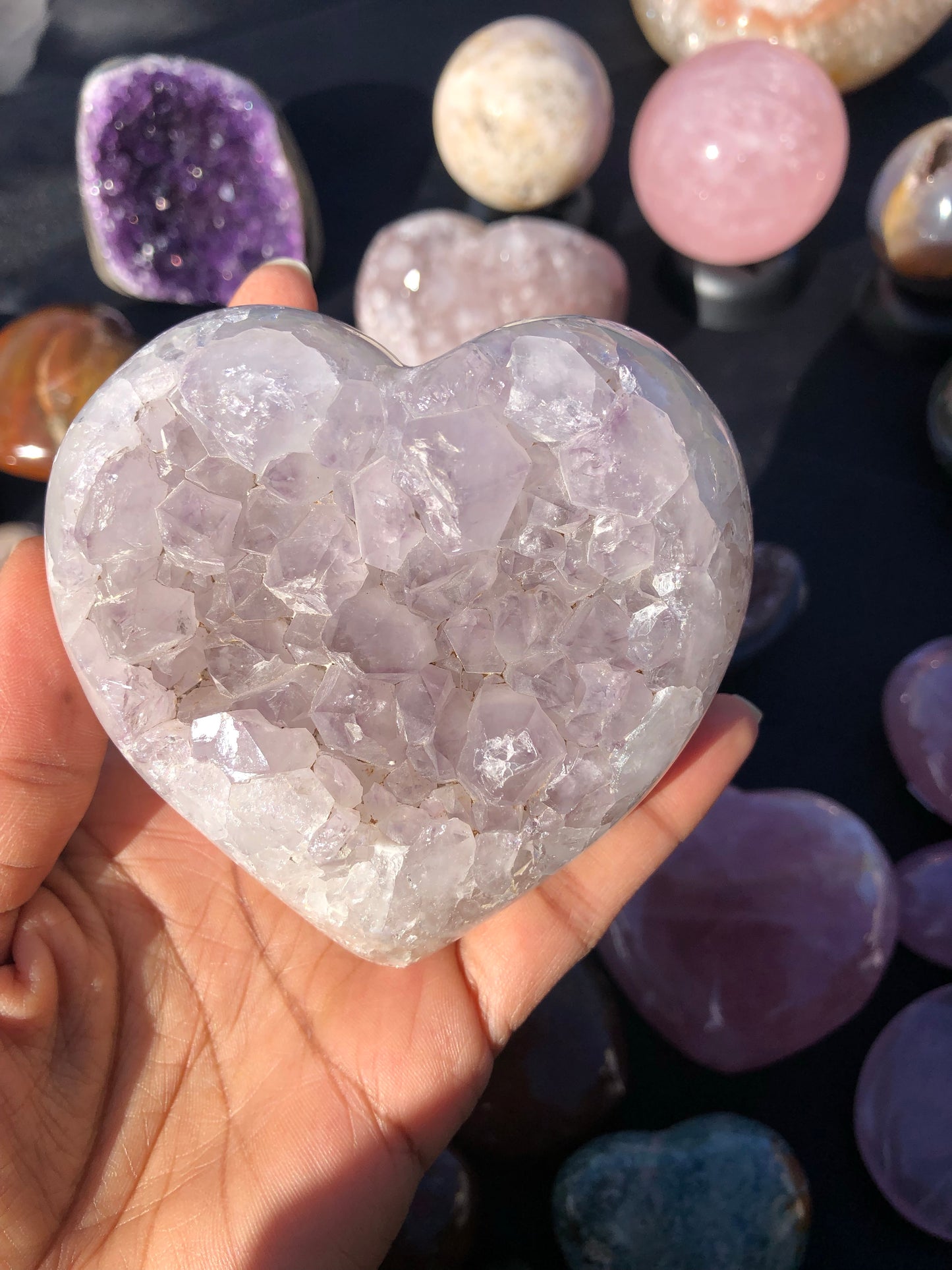 Icy Lavender Druzy Heart