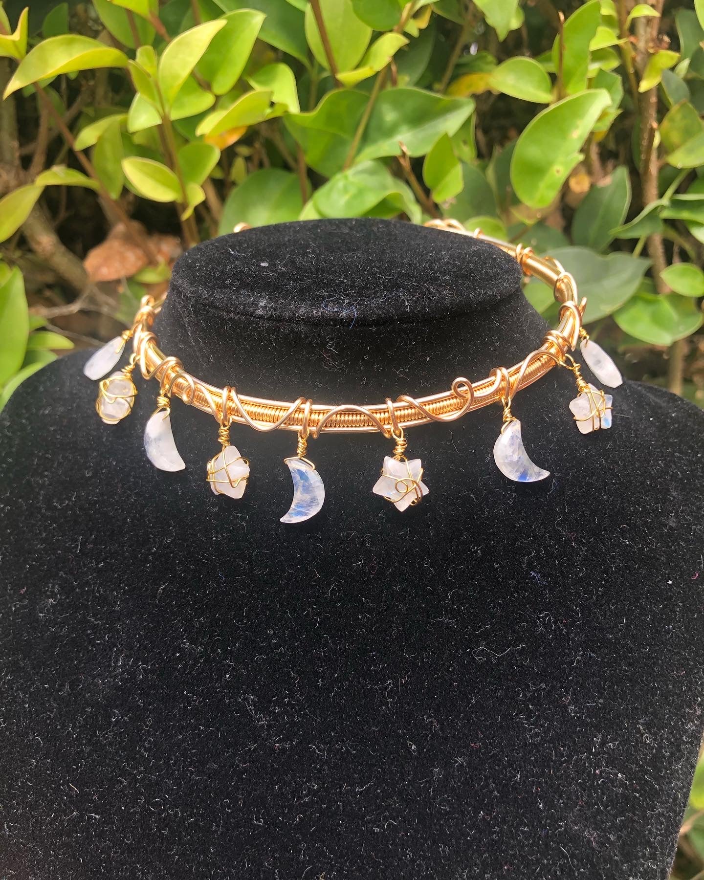 Moon & Star Charm Choker