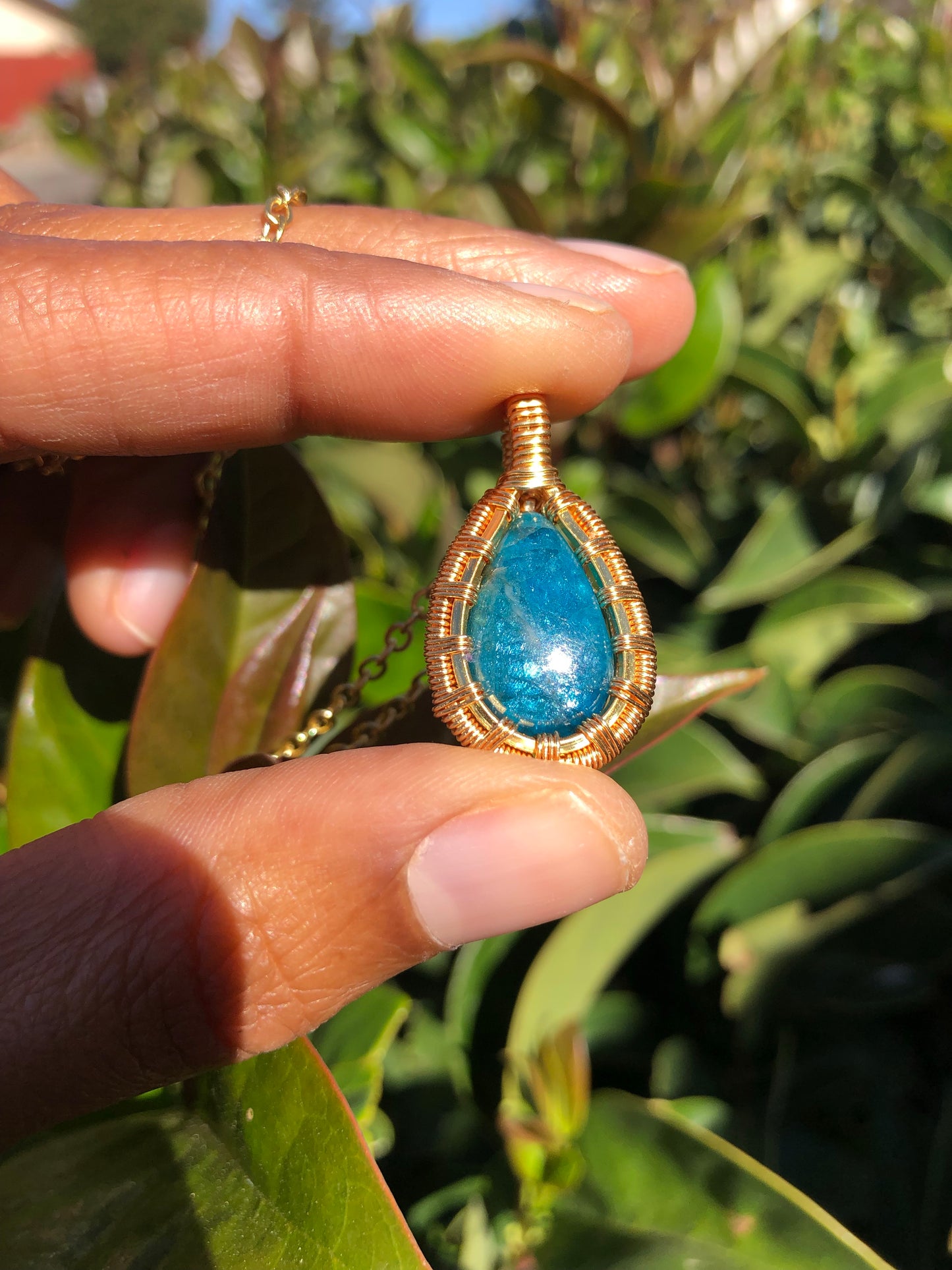 Blue Apatite Necklace