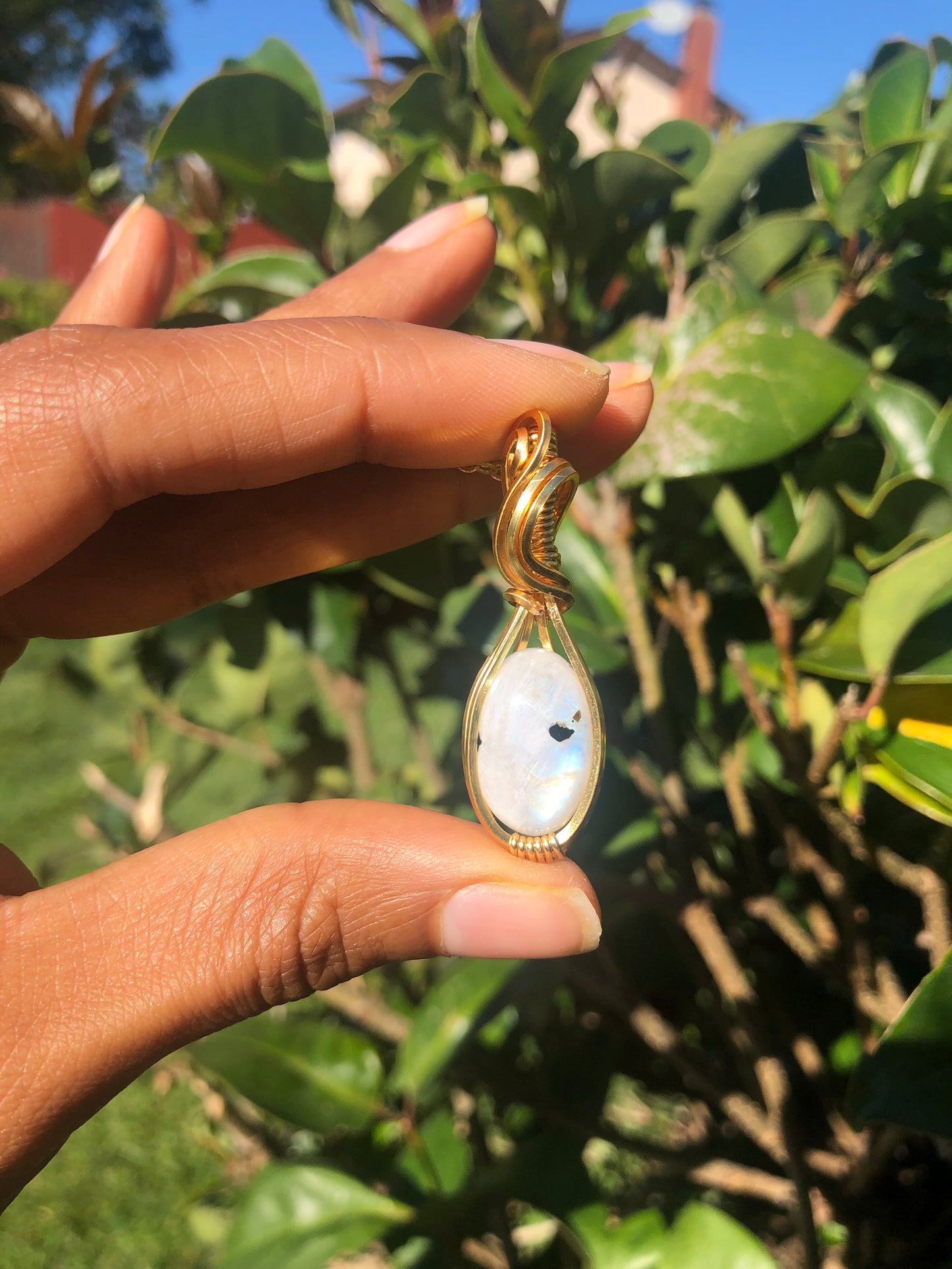 Rainbow Moonstone Necklace