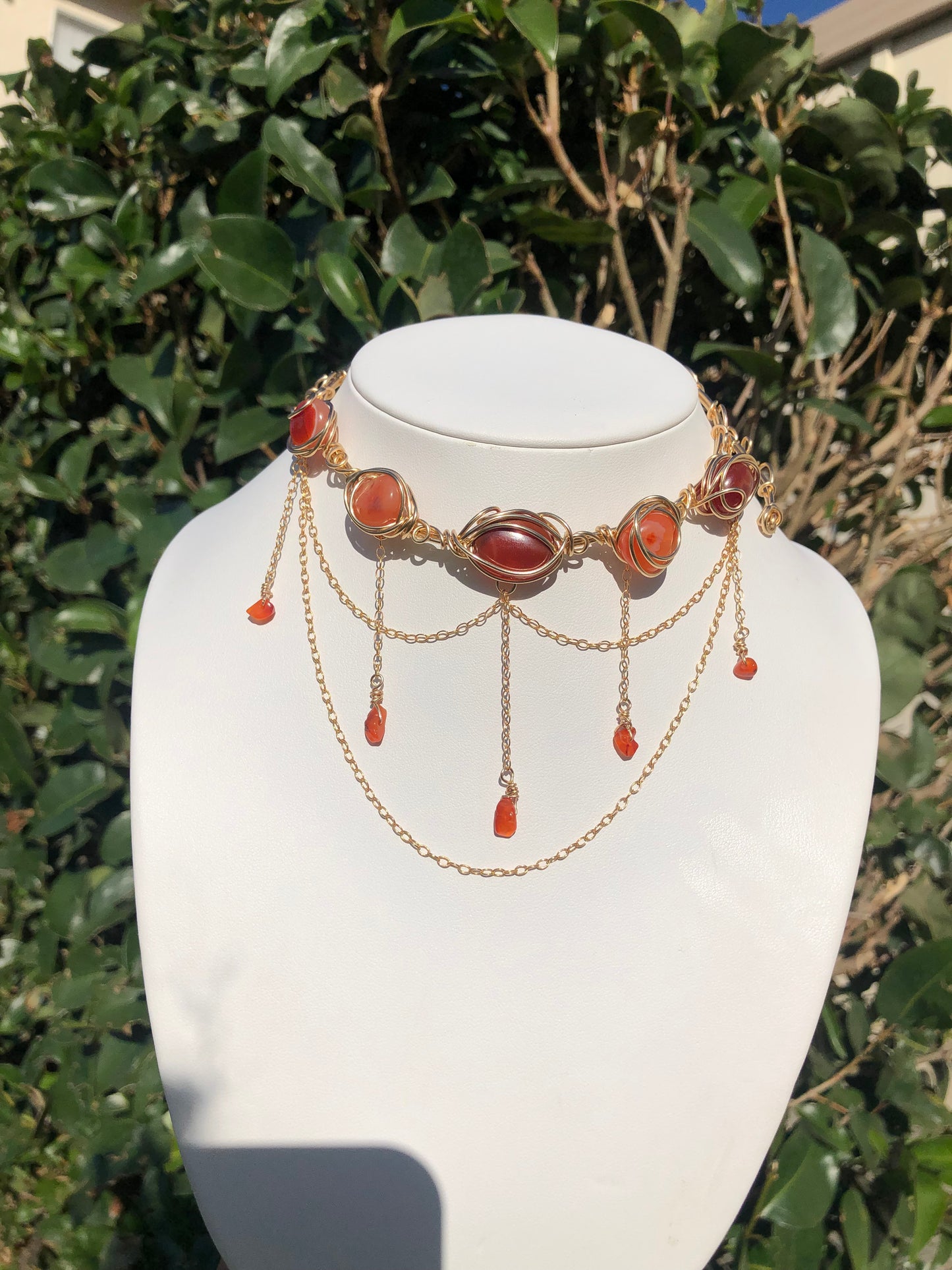 Carnelian Goddess Choker